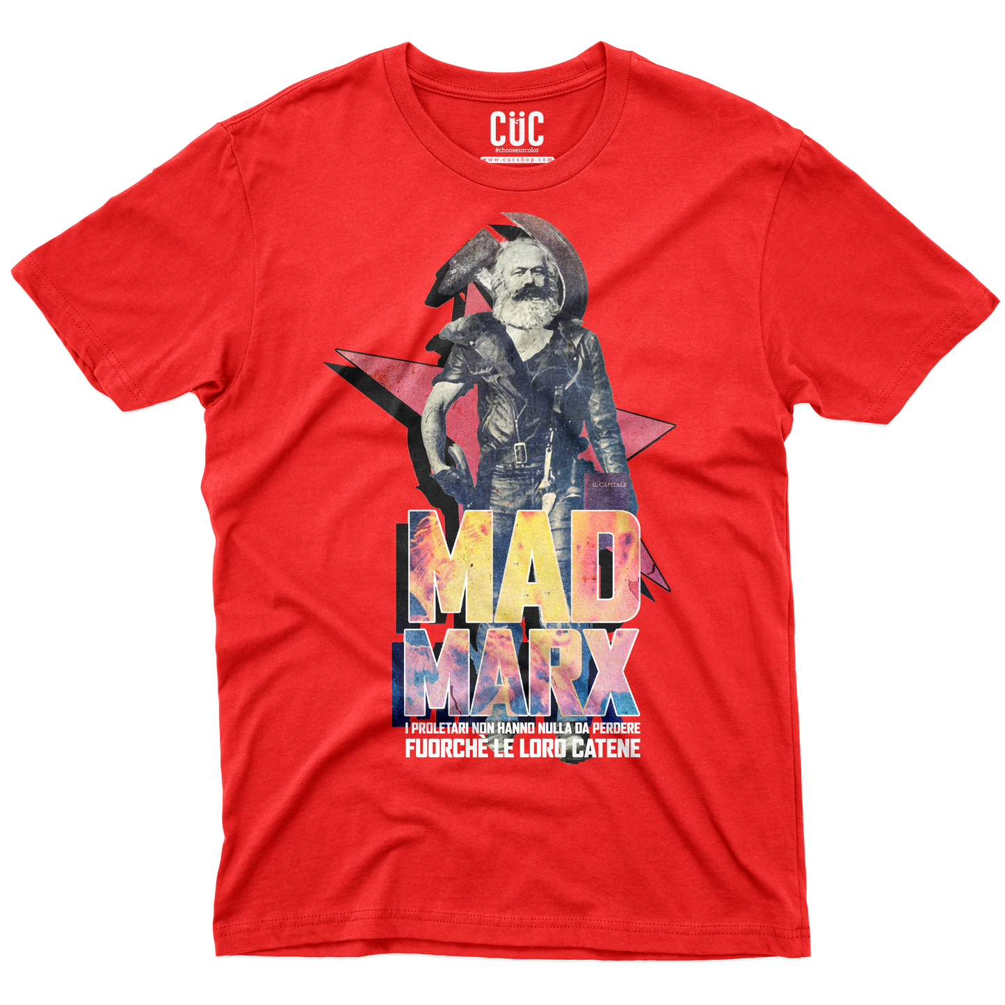 CUC T-Shirt MAD MARX - L'eroe dell'anticapitalismo - Karl Marx  #chooseurcolor