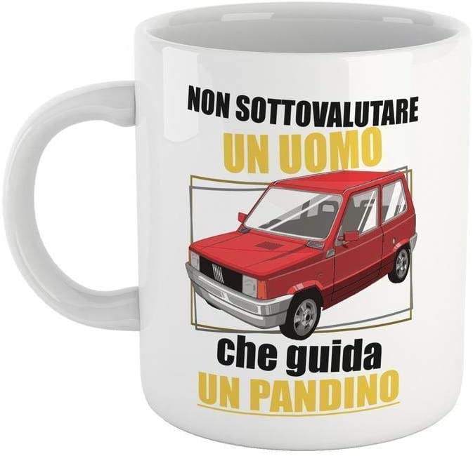 Maroon Tazza Non Sottovalutare Un Uomo Che Guida Una Panda - Mug Simpatica- Choose ur Color Cuc shop