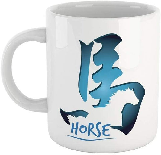 Cadet Blue Tazza segni zodiacali Cinesi Anno del Cavallo - Choose ur Color Cuc shop