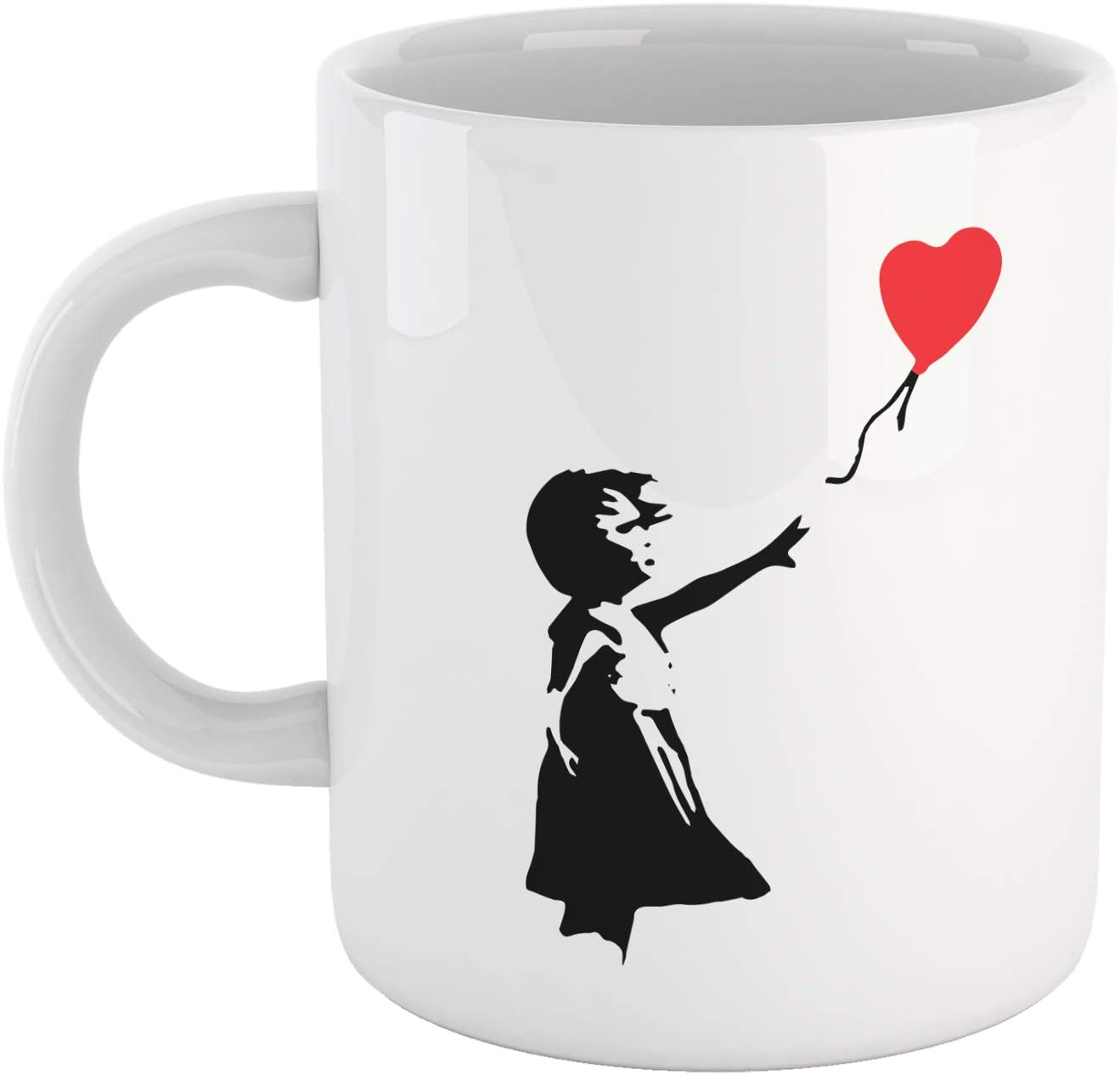 Lavender Tazza Banksy Balloon Girl Ragazza Cuore Palloncino - Famoso Disegno di Street Art Choose Ur Color Cuc shop