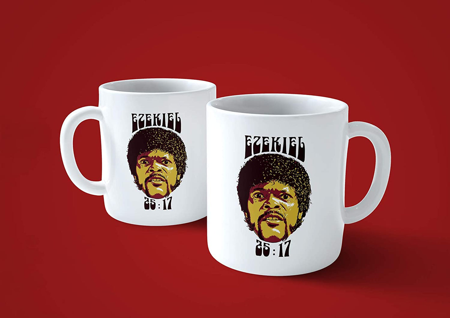 Brown CUC Tazza Pulp Fiction - Ezekiel 25:17 - Grafica Ispirata a Jules del Film di Tarantino Cuc shop