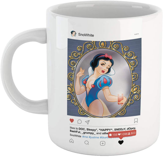 Dim Gray Tazza Principessa Social - SnoWhite provocante Selfie - Choose ur Color Cuc shop