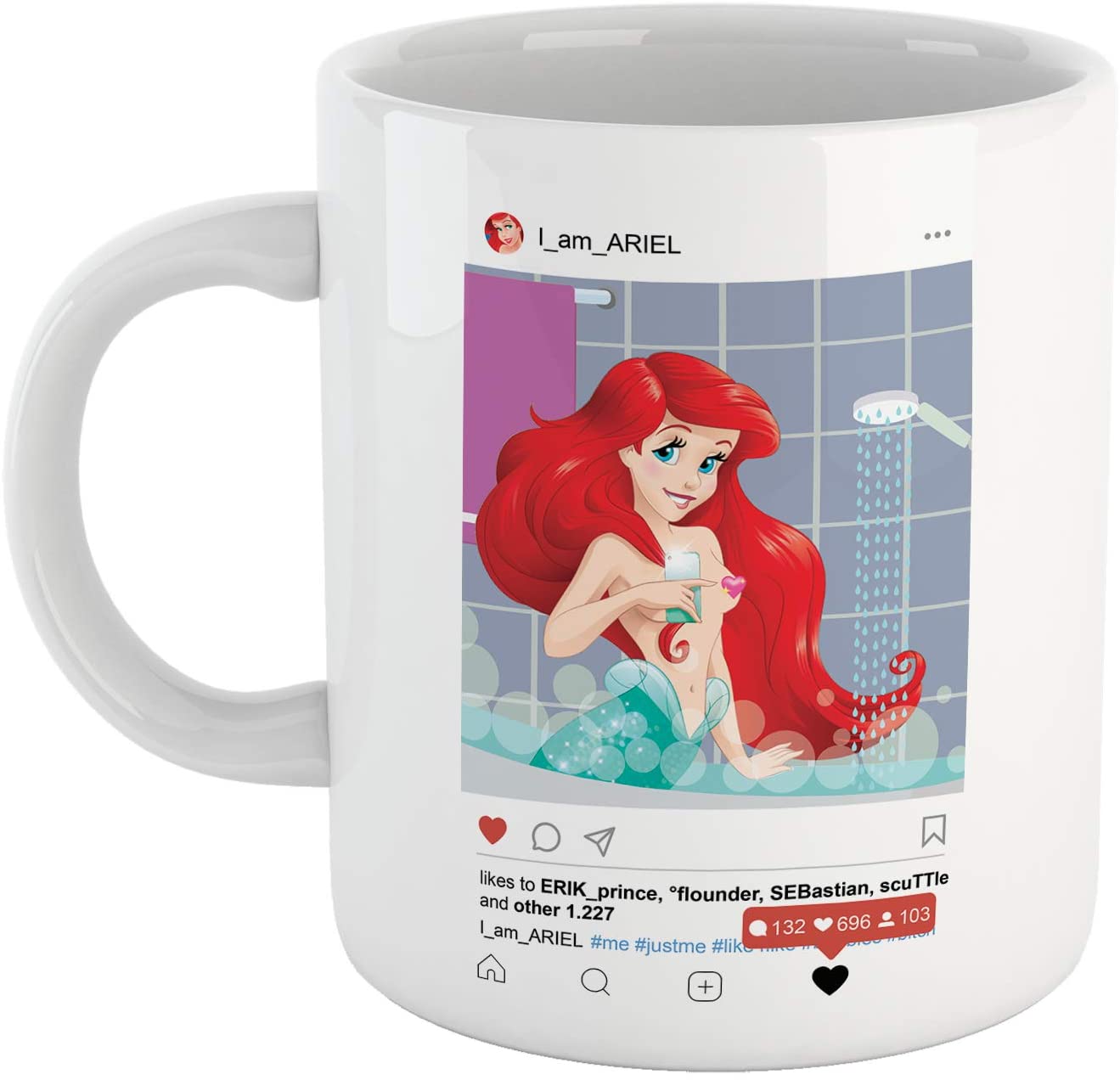 Firebrick Tazza Ariel - Principessa Social provocante Selfie - Choose Ur Color Cuc shop