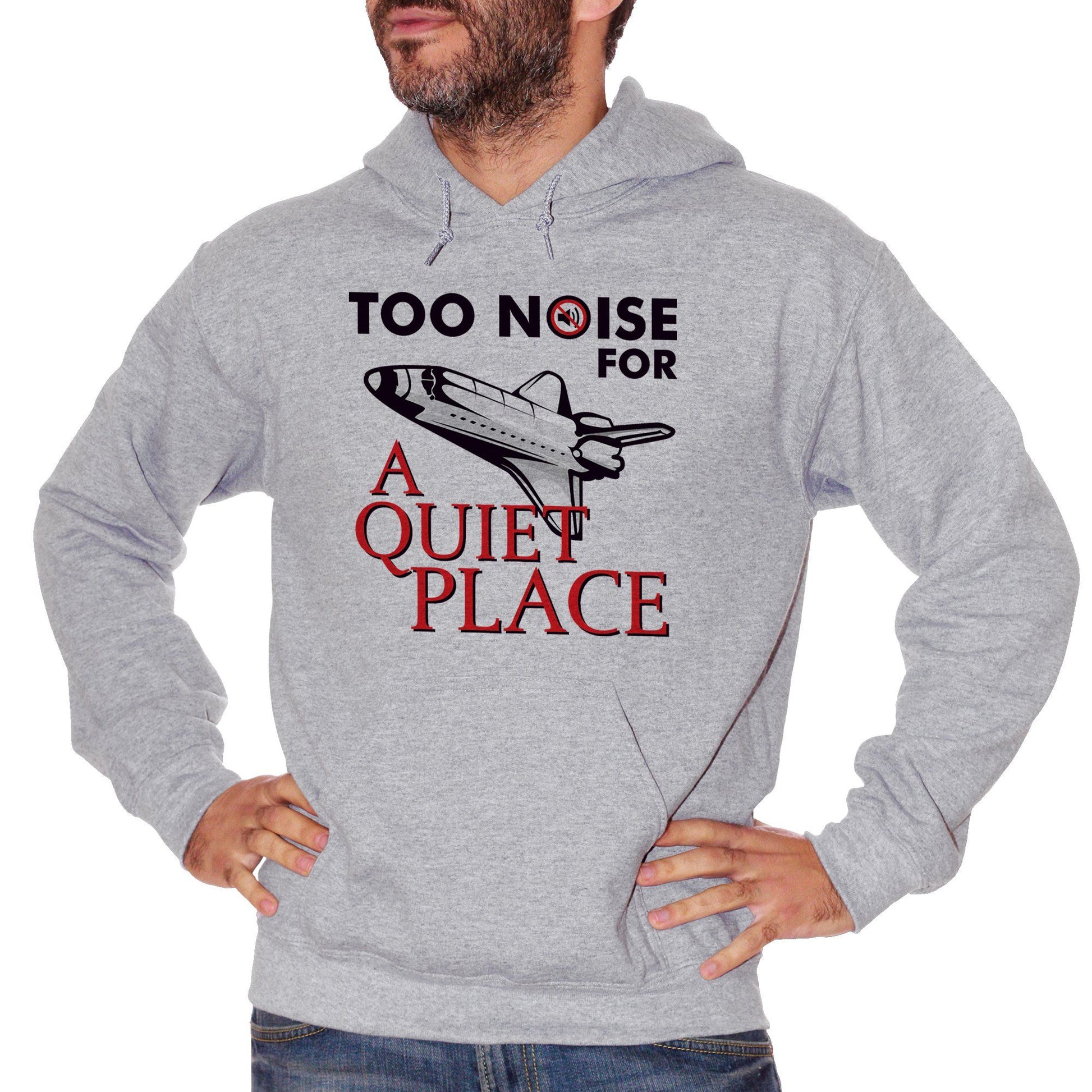 Gray Felpa Too Noise For A Quiet Place Horror Movie - FILM CucShop