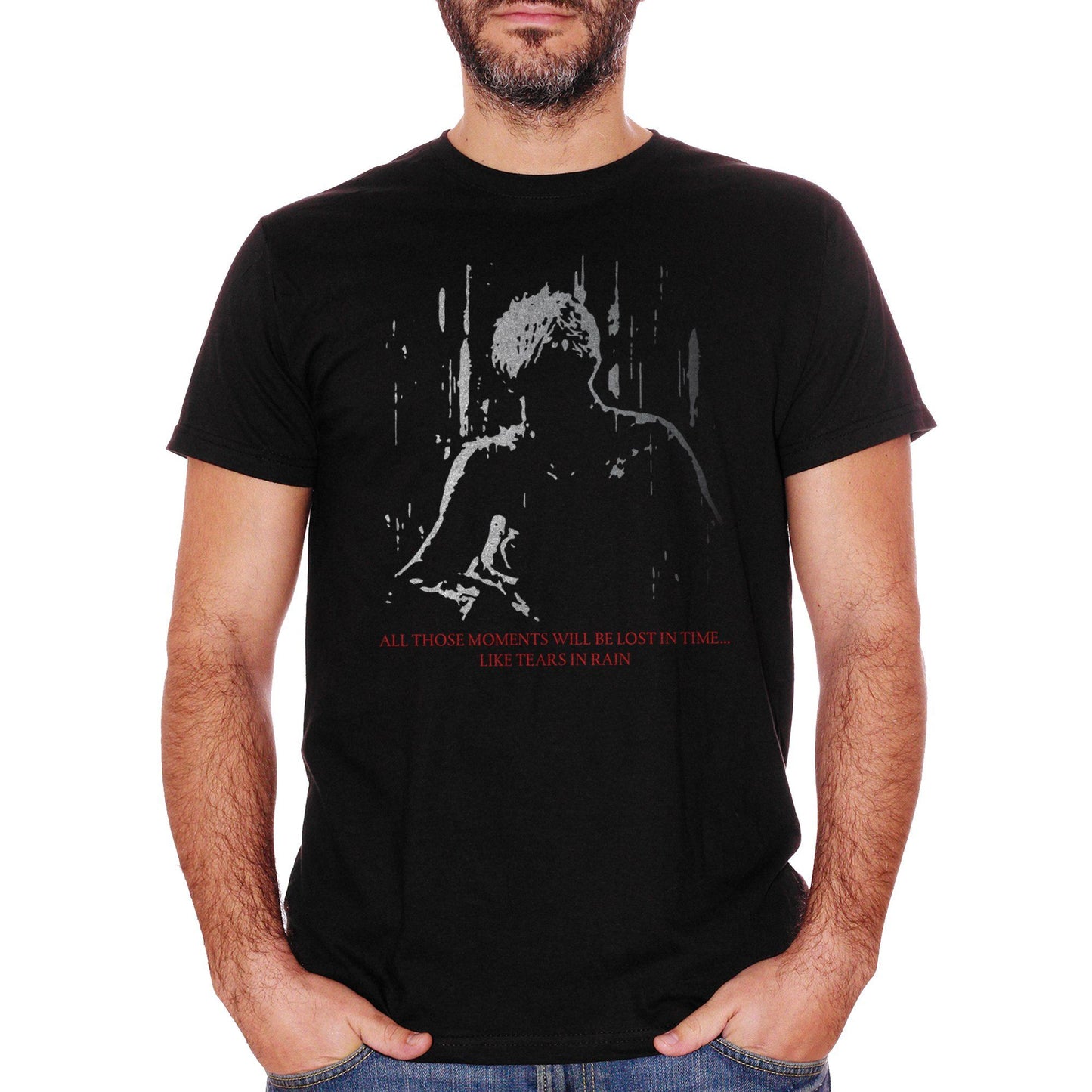 White T-Shirt Blade Runner Movie - Tears In Rain Monologue - FILM CucShop