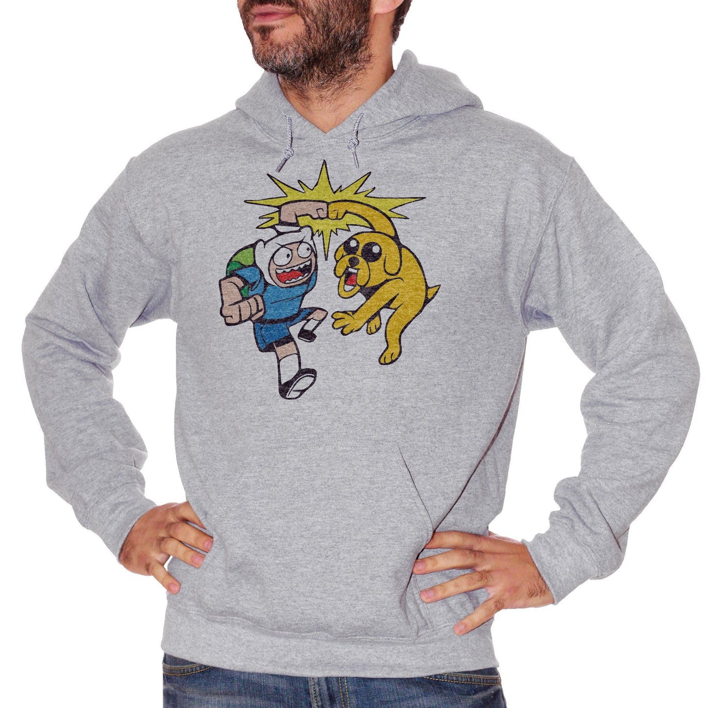 Gray Felpa Adventure Time - Finn Jake - FILM CucShop