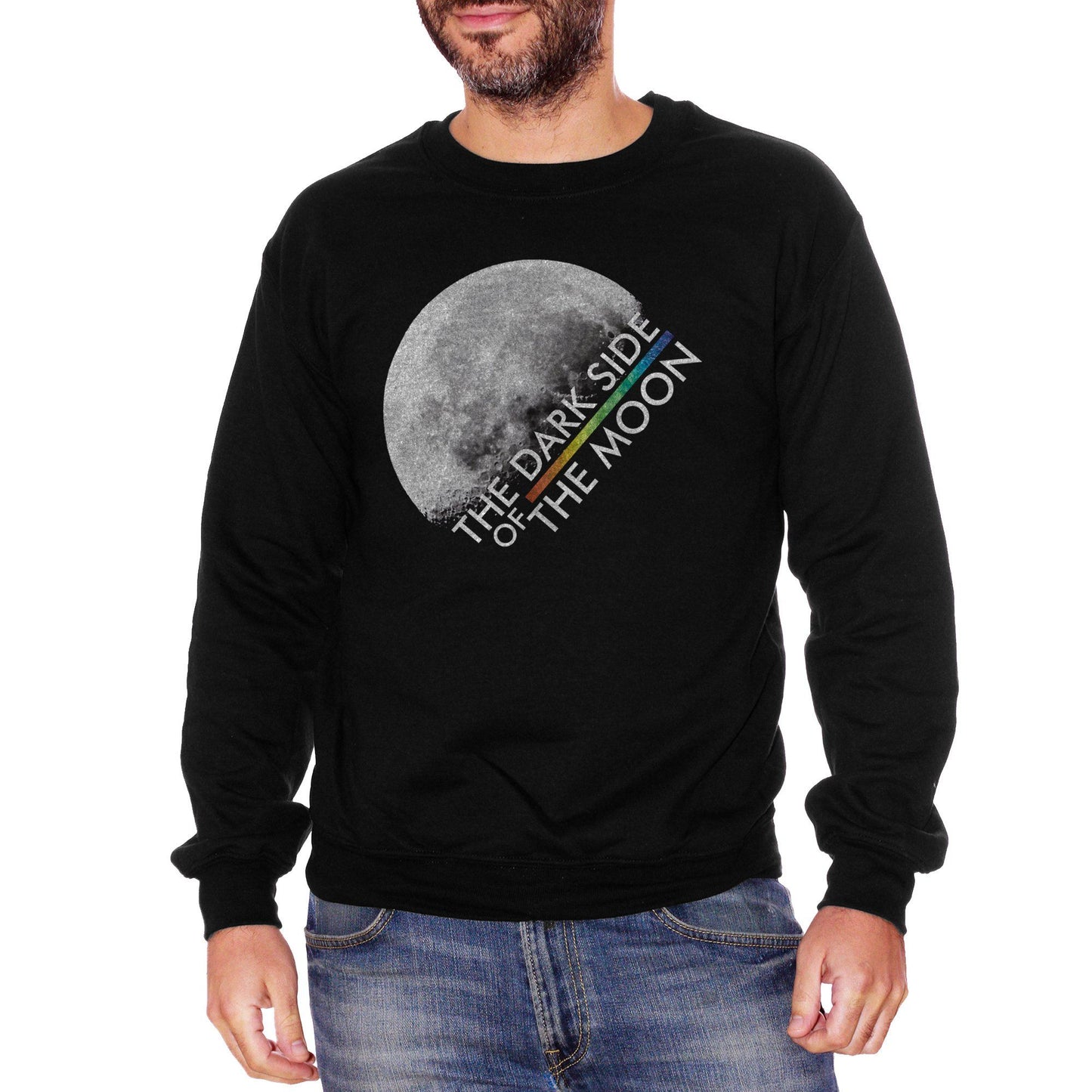 Black Felpa Girocollo The Dark Side Of The Moon Pink Floyd Music Album - MUSIC CucShop