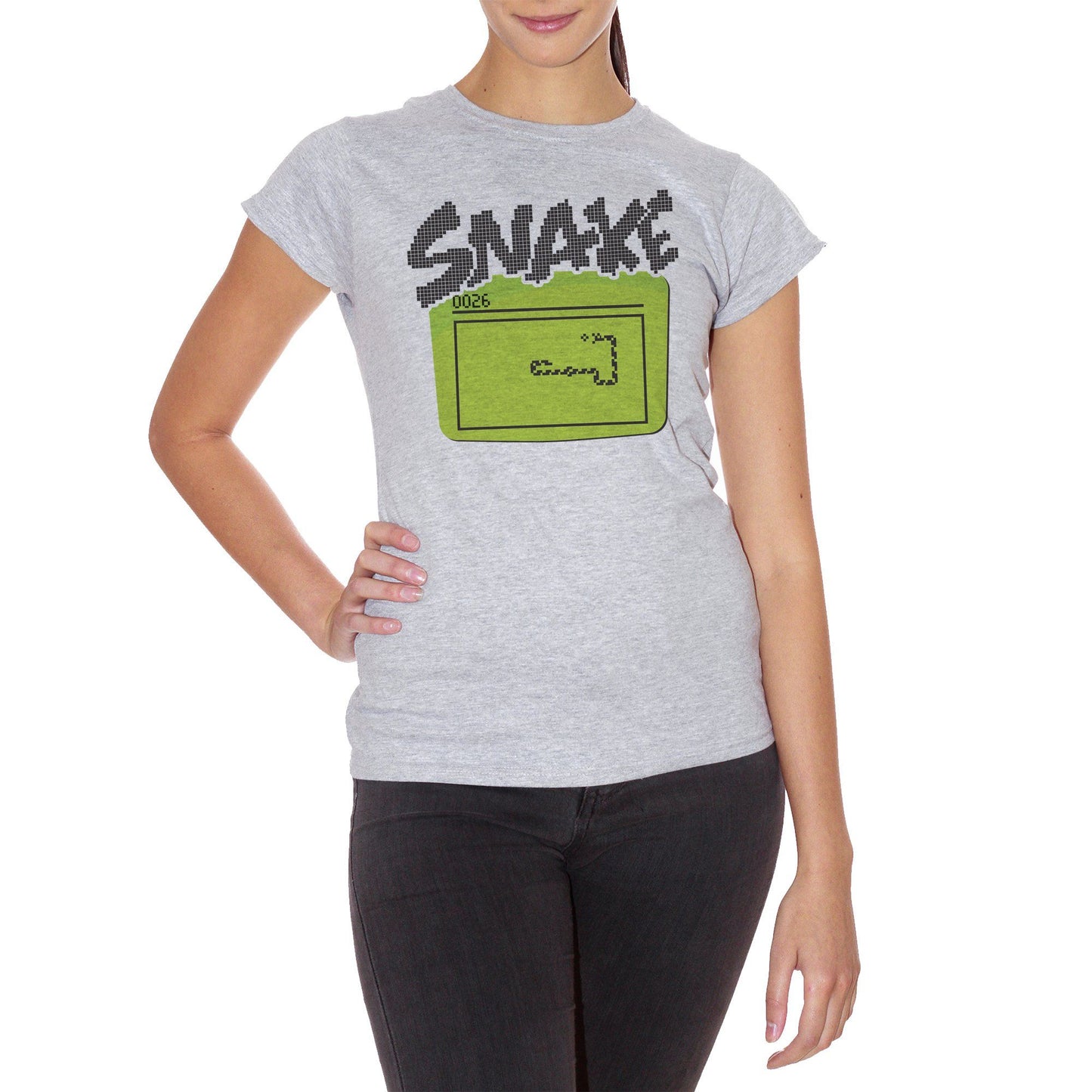 Yellow Green T-Shirt Snake Nokia3310 Game Old Anni 90 - FAMOSI CucShop