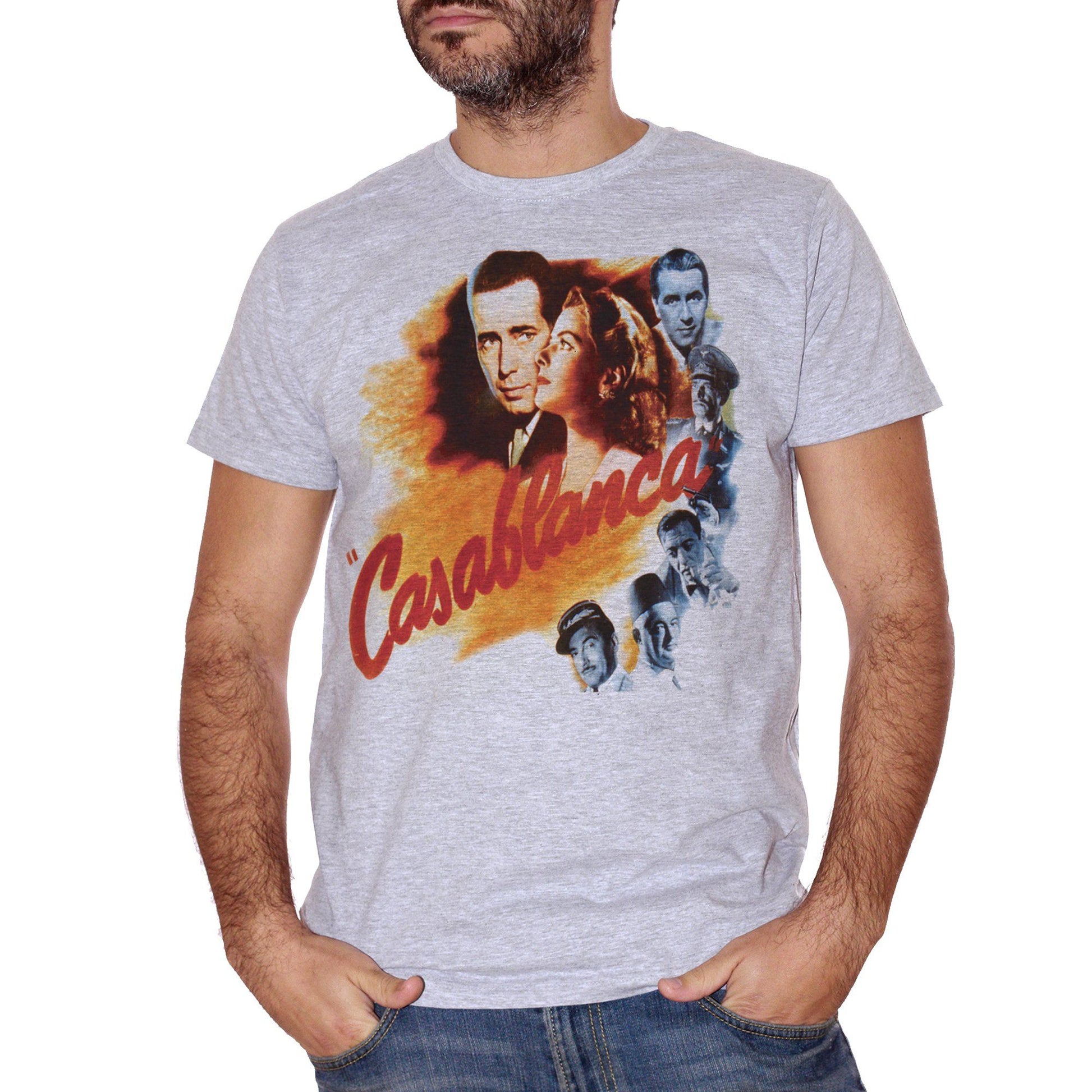 White T-Shirt Casablanca Film Classico - FILM CucShop