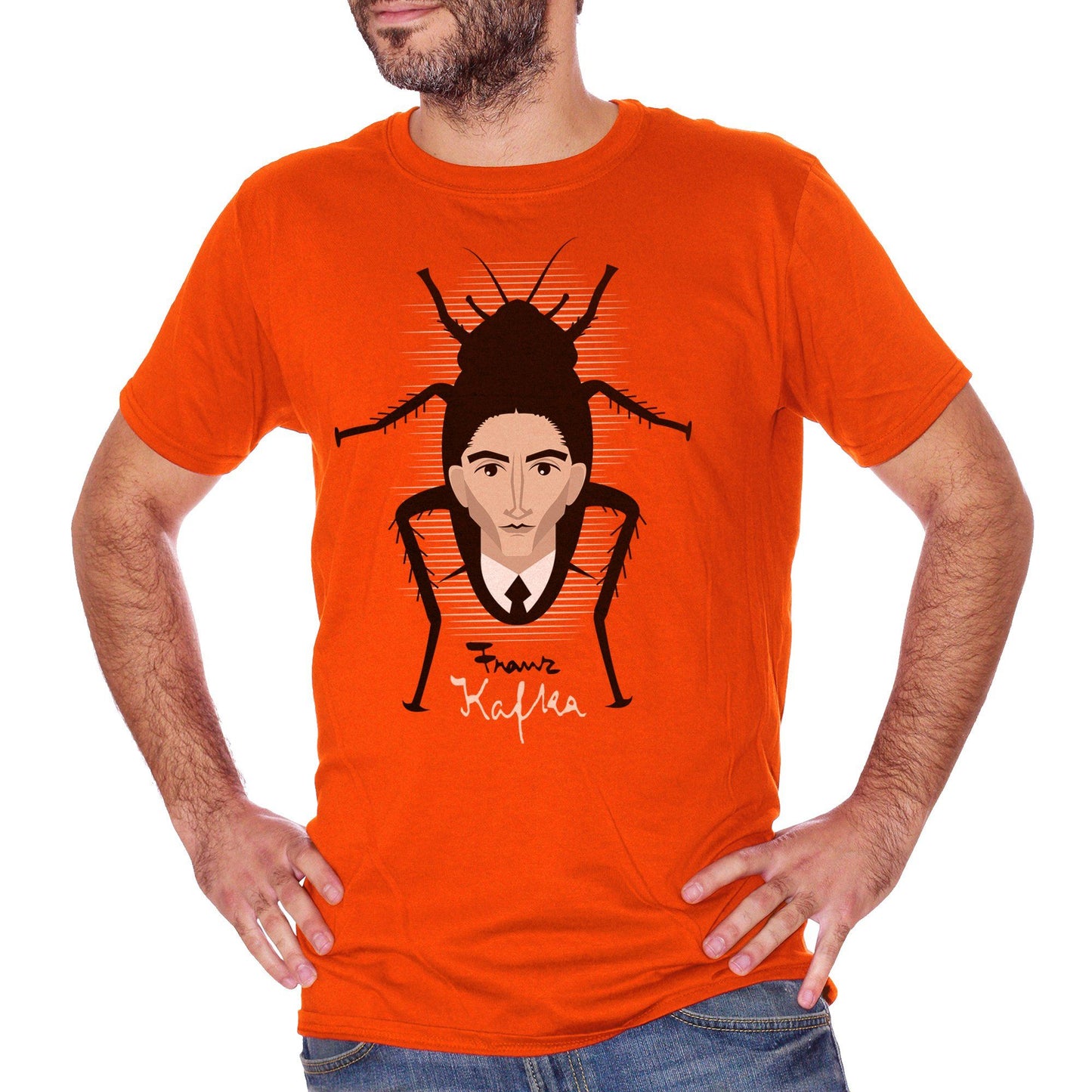 Orange Red T-Shirt Ranz Kafka Metamorphosis Book - FAMOSI CucShop