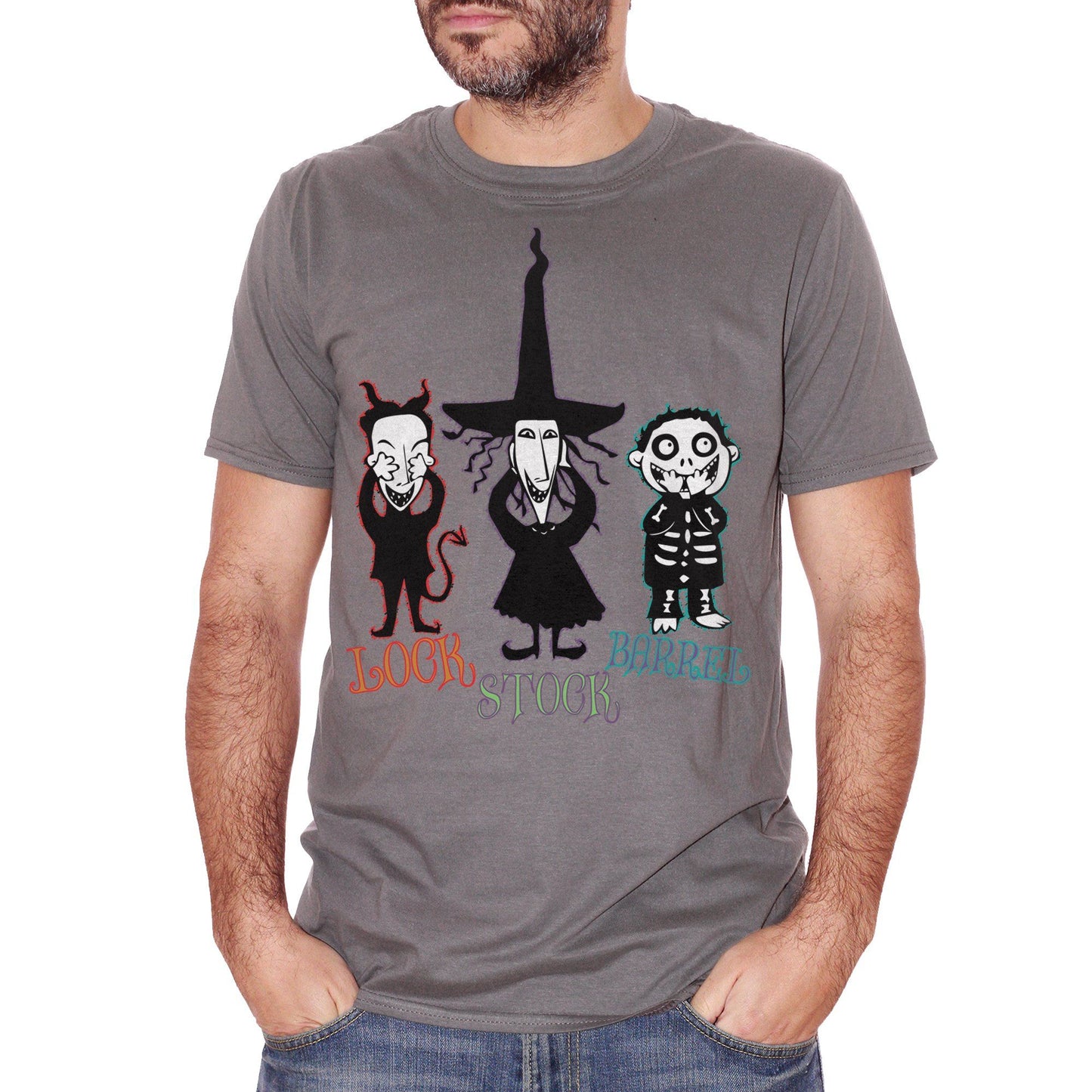 Dim Gray T-Shirt Lock Stock Barrel Nightmare Before Chris - FILM CucShop