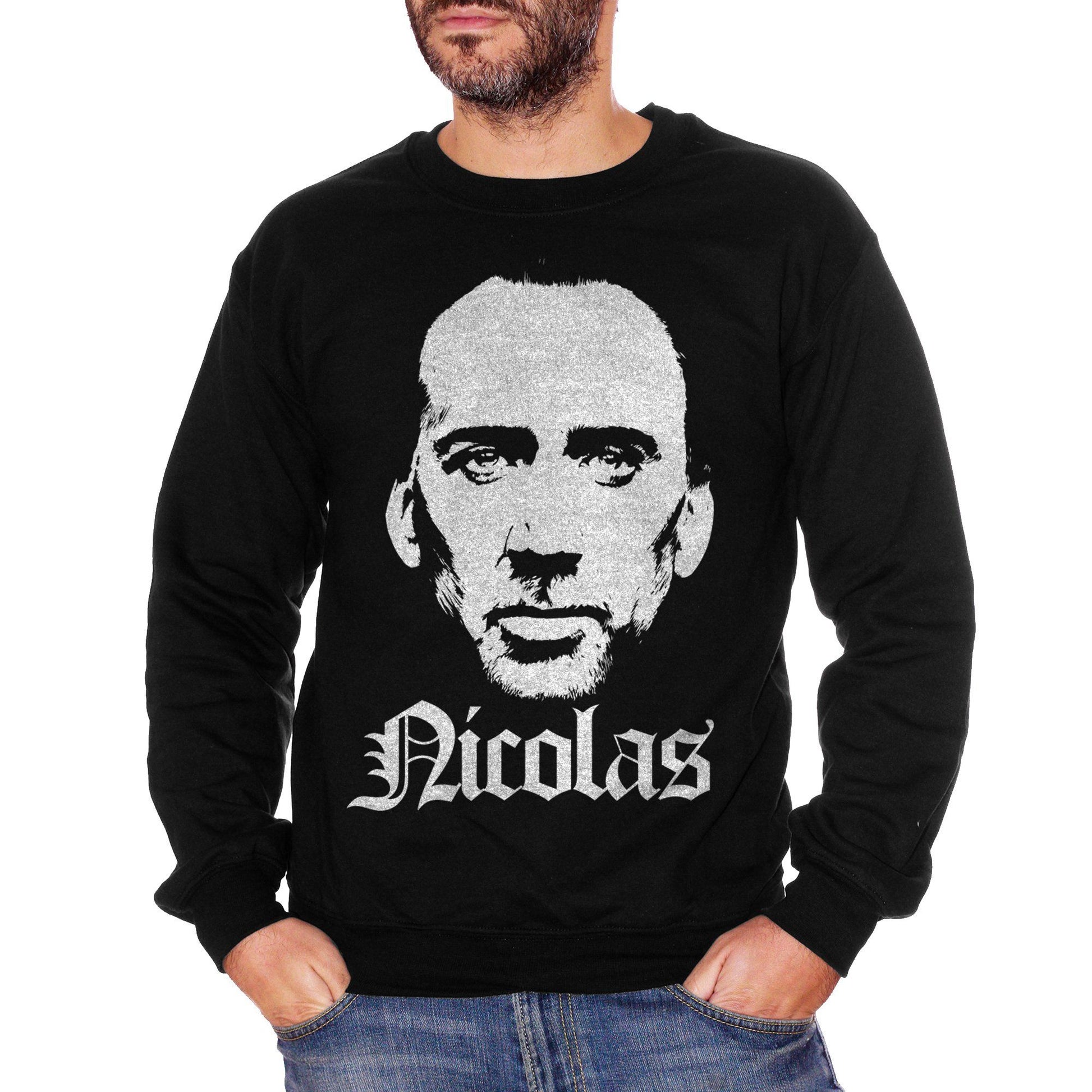 White Felpa Girocollo Nicolas Cage - FILM CucShop