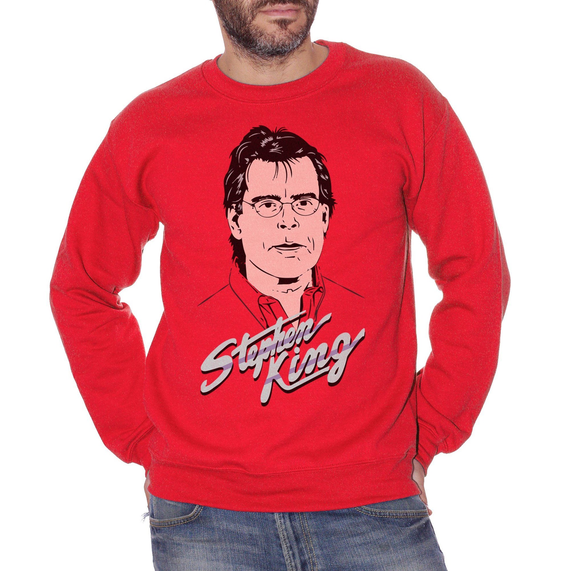 Firebrick Felpa Girocollo Stephen King - FAMOSI CucShop