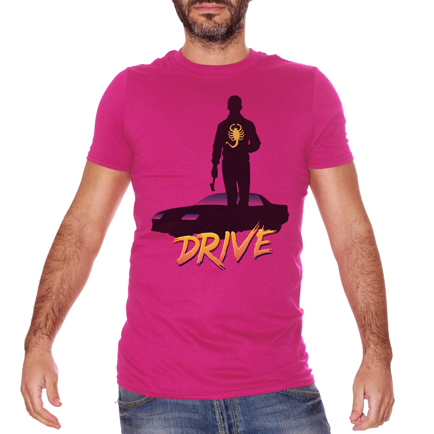 Medium Violet Red T-Shirt Drive Movie Ryan Gosling - FILM CucShop