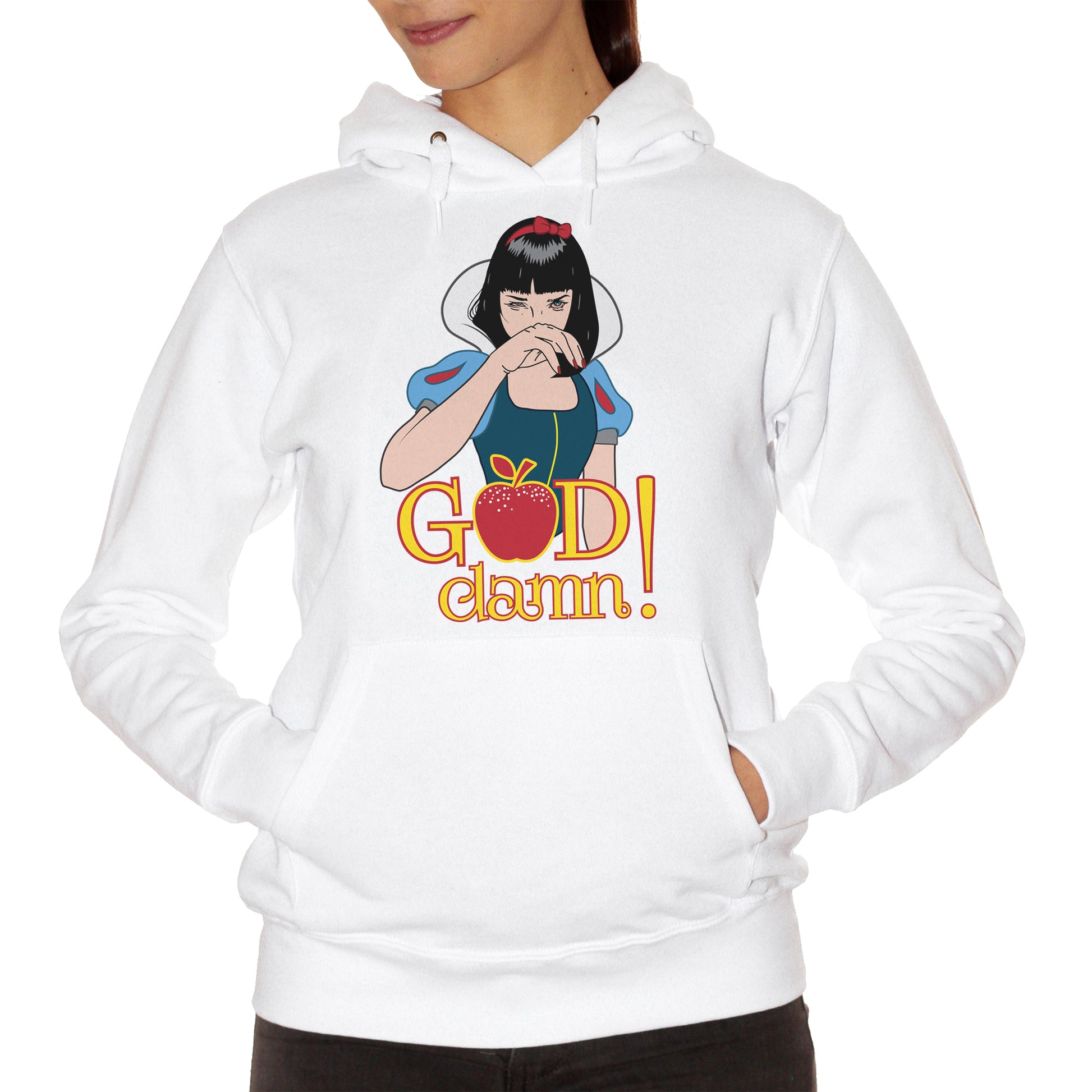 White Smoke Felpa Mia Wallace Snow White Biancaneve Cocain - FILM CucShop