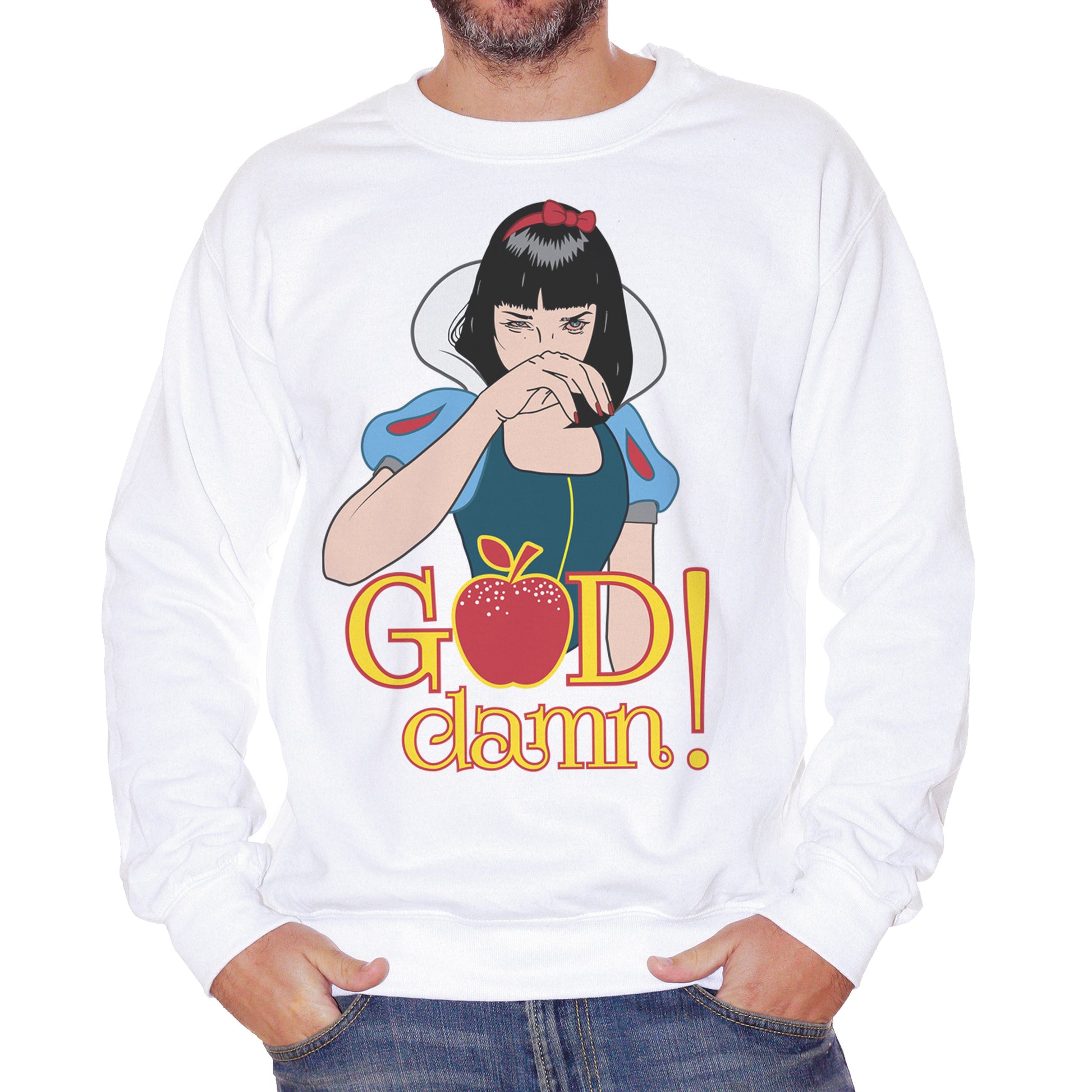 Maroon Felpa Girocollo Mia Wallace Snow White Biancaneve Cocain - FILM CucShop