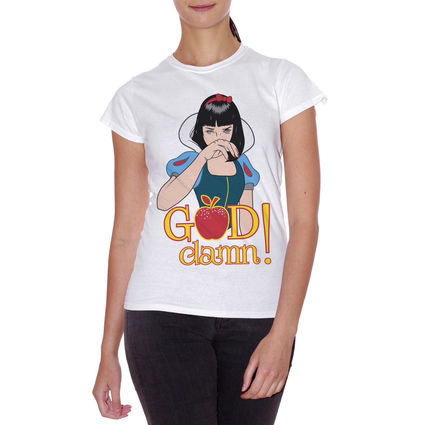 Rosy Brown T-Shirt Mia Wallace Snow White Biancaneve Cocain - FILM CucShop