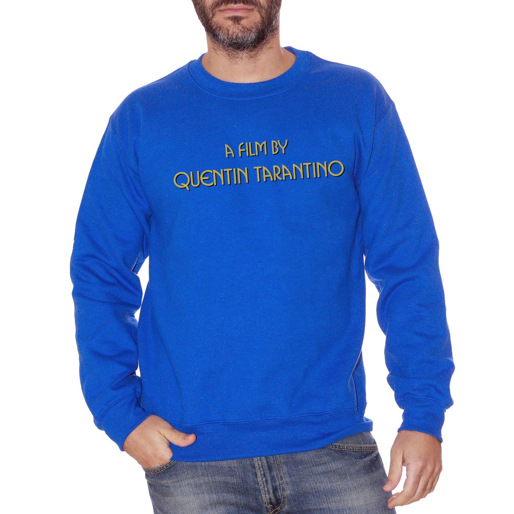 Royal Blue Felpa Girocollo Quentin Tarantino Credits Jackie Brown - FILM CucShop