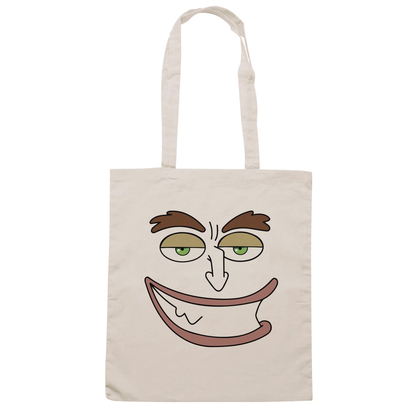 Light Gray Borsa Hormone Monster Maurice Face Smile Big Mouth - Sand - FILM CucShop