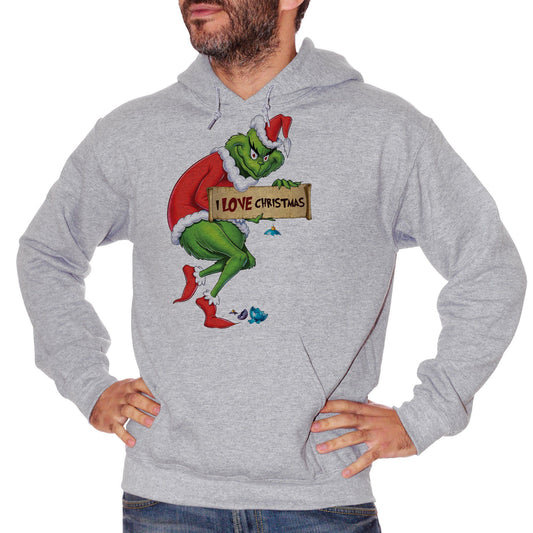 Gray Felpa Grinch I Love Christmas - FILM CucShop