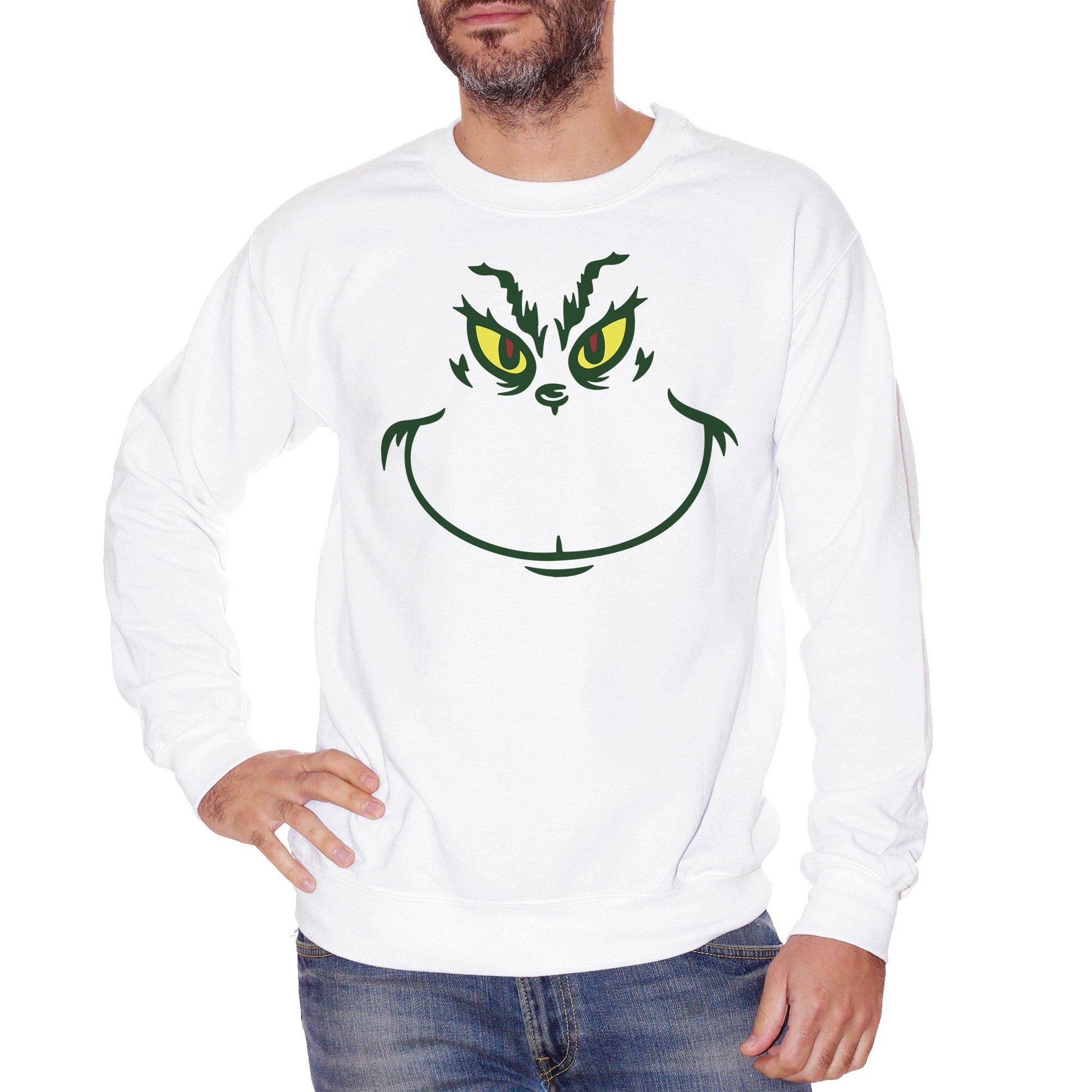 White Smoke Felpa Girocollo Grinch Grinchmas - FILM CucShop