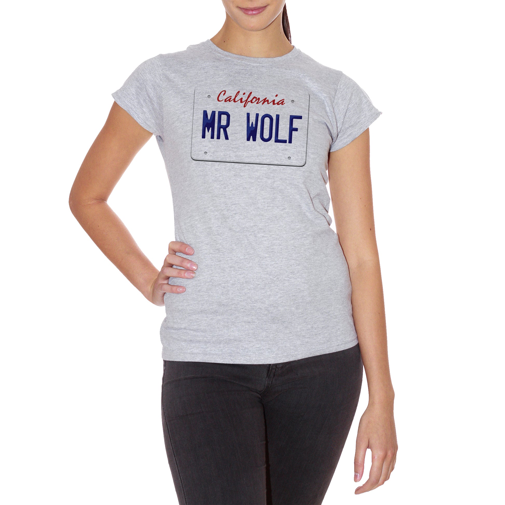 Light Gray T-Shirt Mr Wolf Targa Pulp Fiction California - FILM CucShop