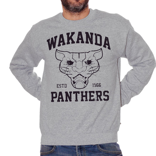 Dark Gray Felpa Girocollo Wakanda Panthers Black Panther Sport - SPORT CucShop