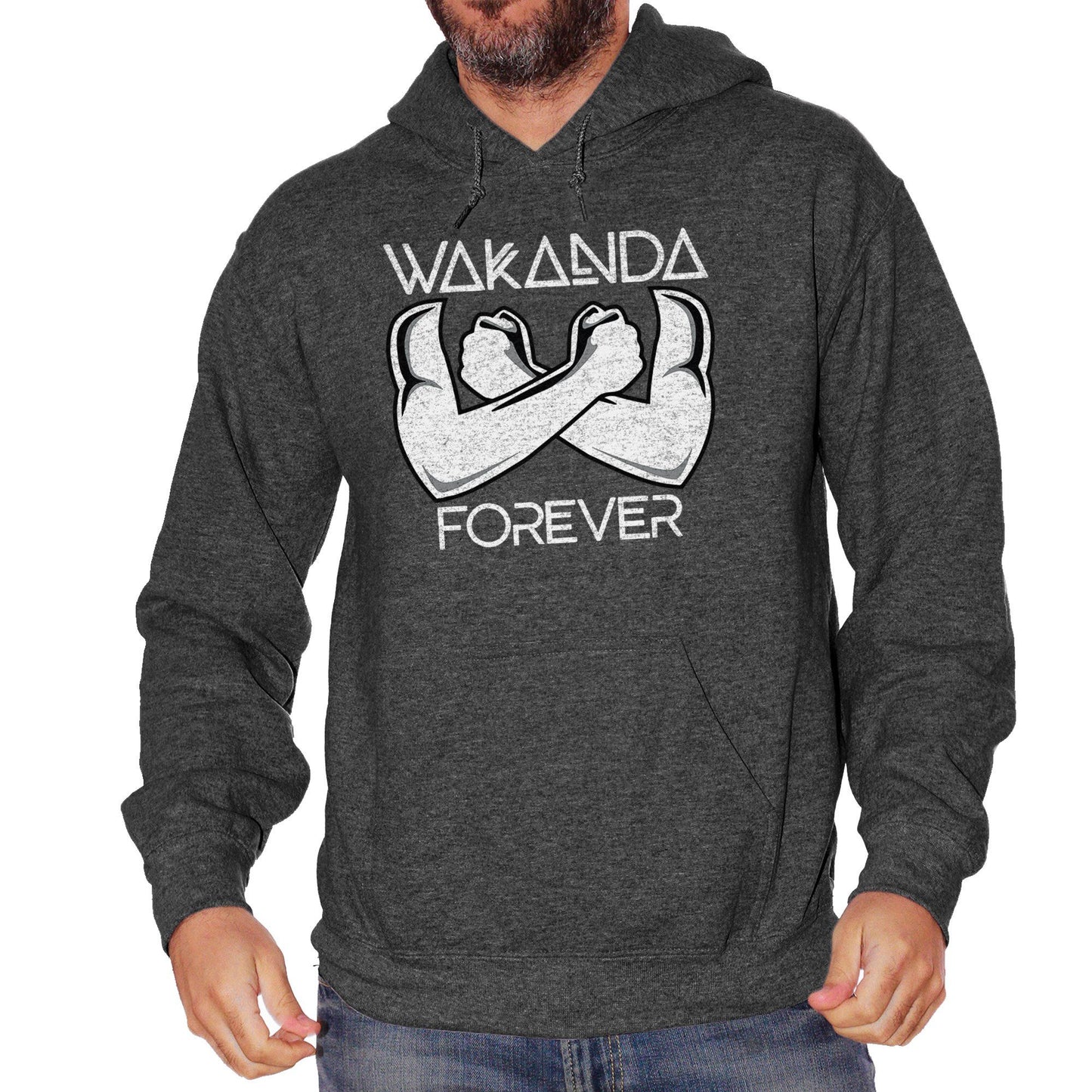 Dark Slate Gray Felpa Wakanda Forever Saluto Greet Black Panther - FILM CucShop