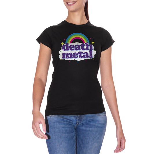 Black T-Shirt Death Metal Rainbow - MUSIC CucShop