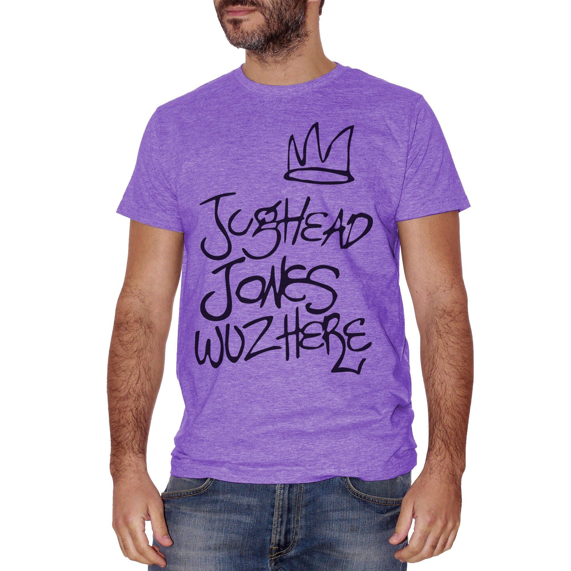 Medium Purple T-Shirt Riverdale Jughead Jones Wuz Here Graffiti - FILM CucShop