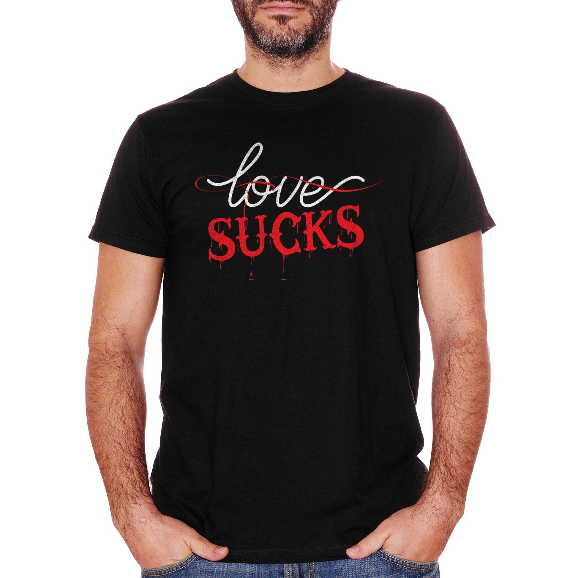 White T-Shirt Love Sucks The Vampire Diaries - FILM CucShop