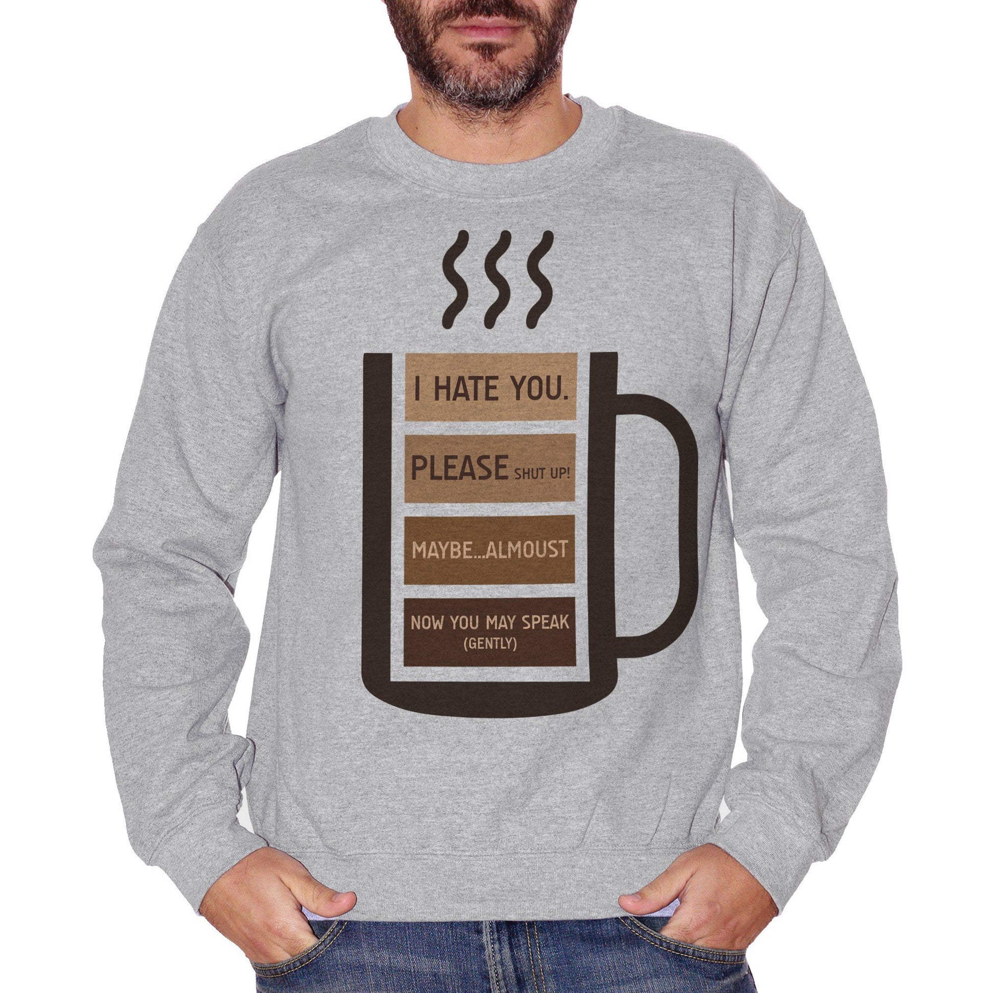 Gray Felpa Girocollo Coffe Goodmorning Mug - SOCIAL CucShop