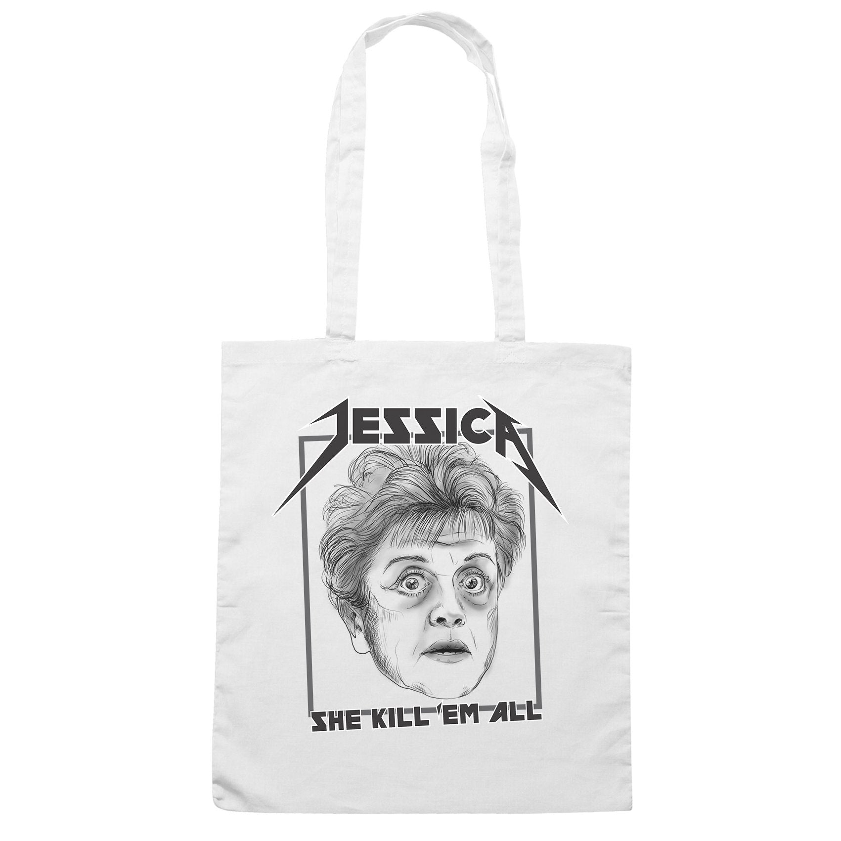 Snow Borsa Jessica Fletcher She Killed Them All Metallica Identikit Signora In Giallo - Bianca - FILM CucShop