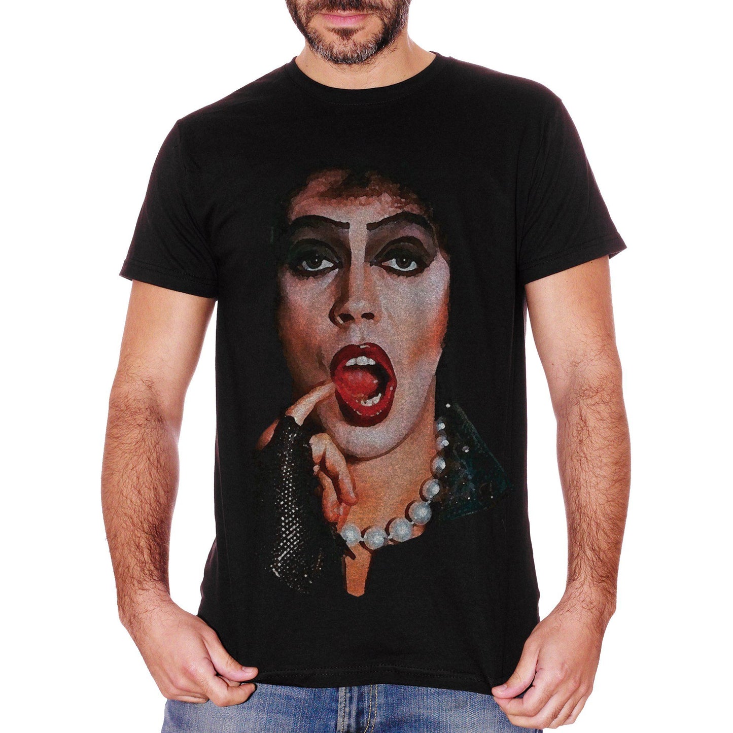 White T-Shirt The Rocky Horror Picture Show Frank N Furter - FILM CucShop