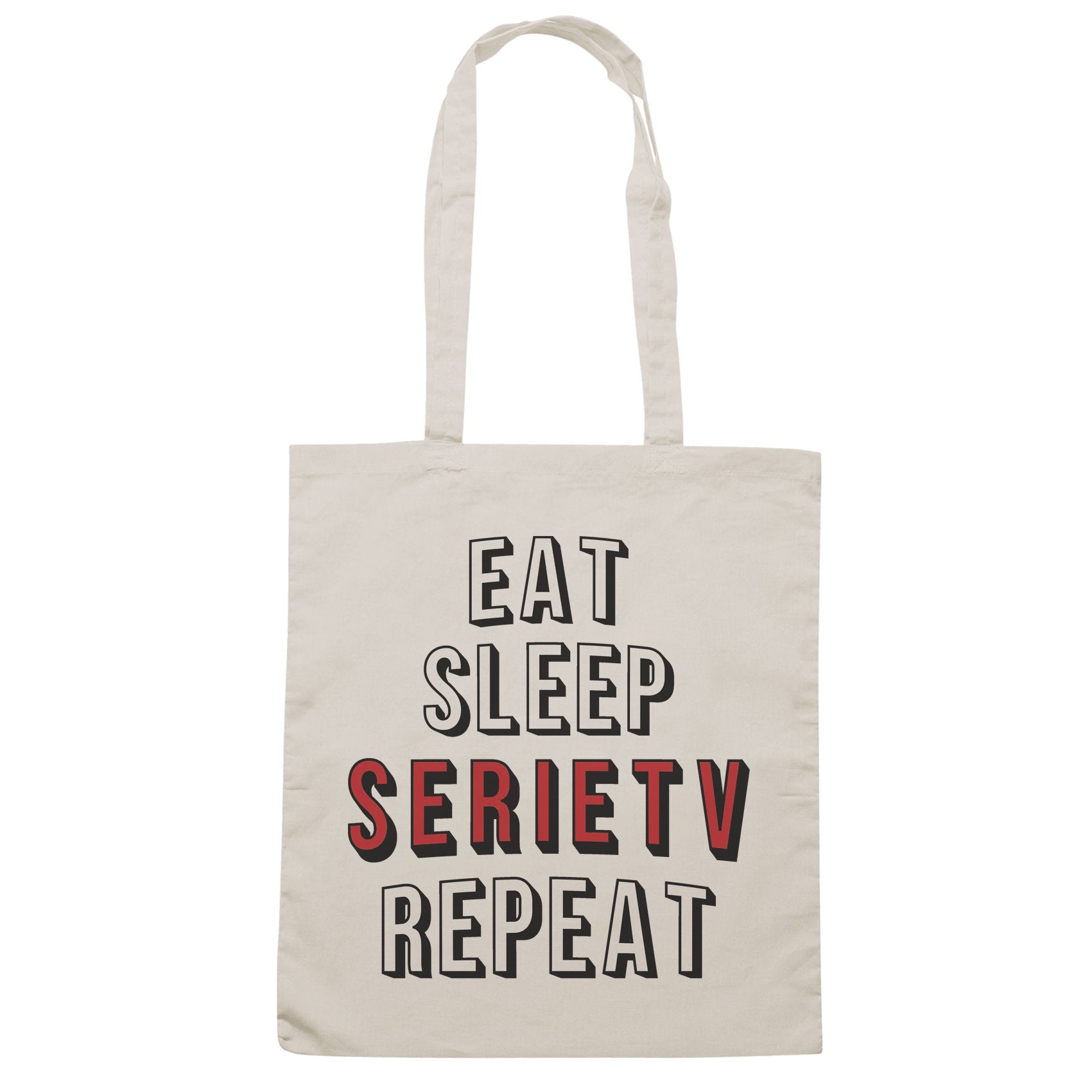 Light Gray Borsa Eat Sleep Repeat Serie Tv Telefilm Hobby - Sand - FILM CucShop