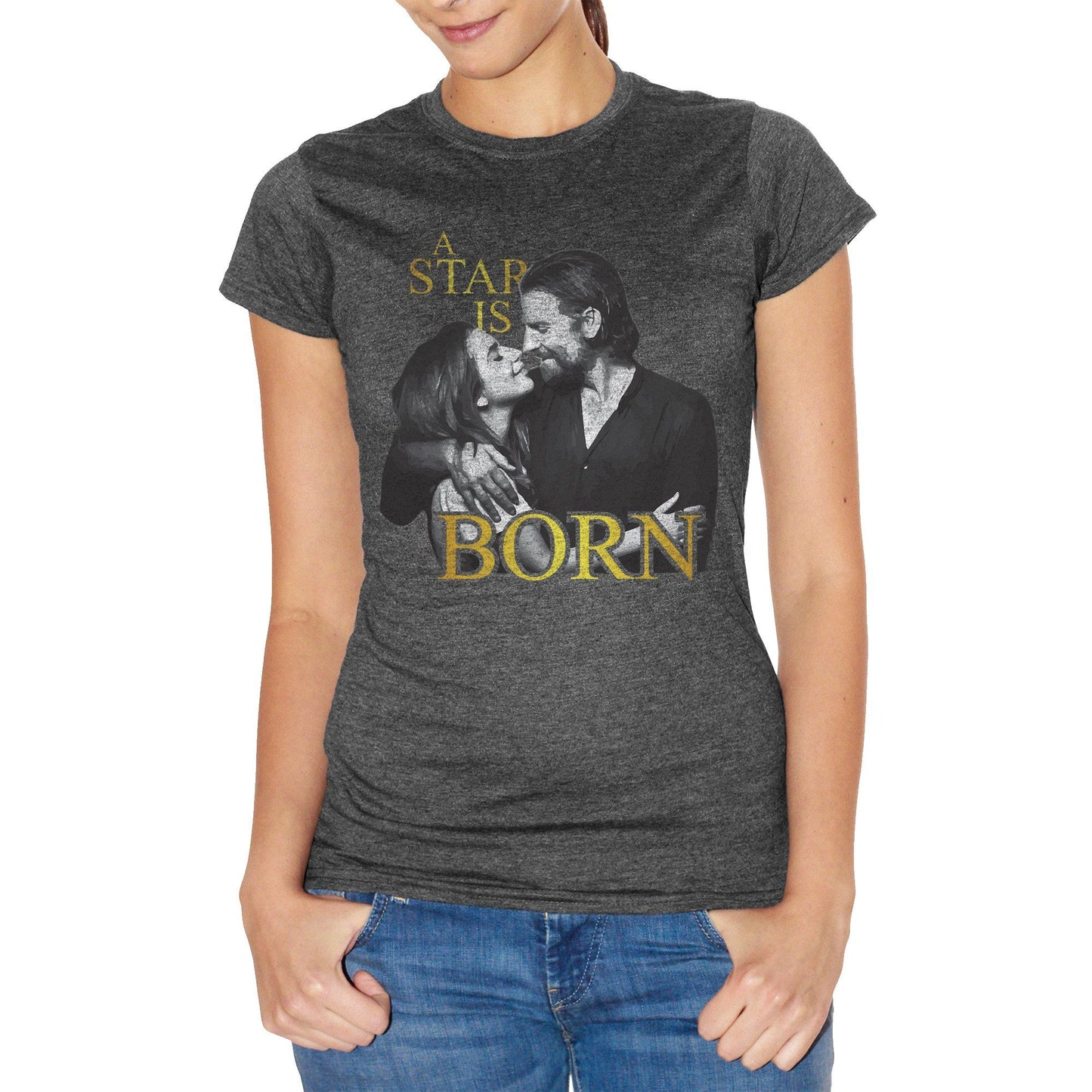 White T-Shirt A Star Is Born Bradley Movie Oscar Music Gaga Ally - MUSIC CucShop