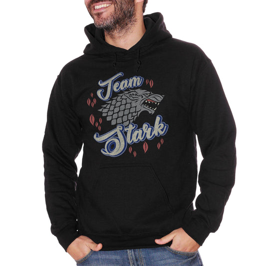 Black Felpa Team Stark Game Of Thrones Got Jon Snow King Of The Nord - FILM CucShop