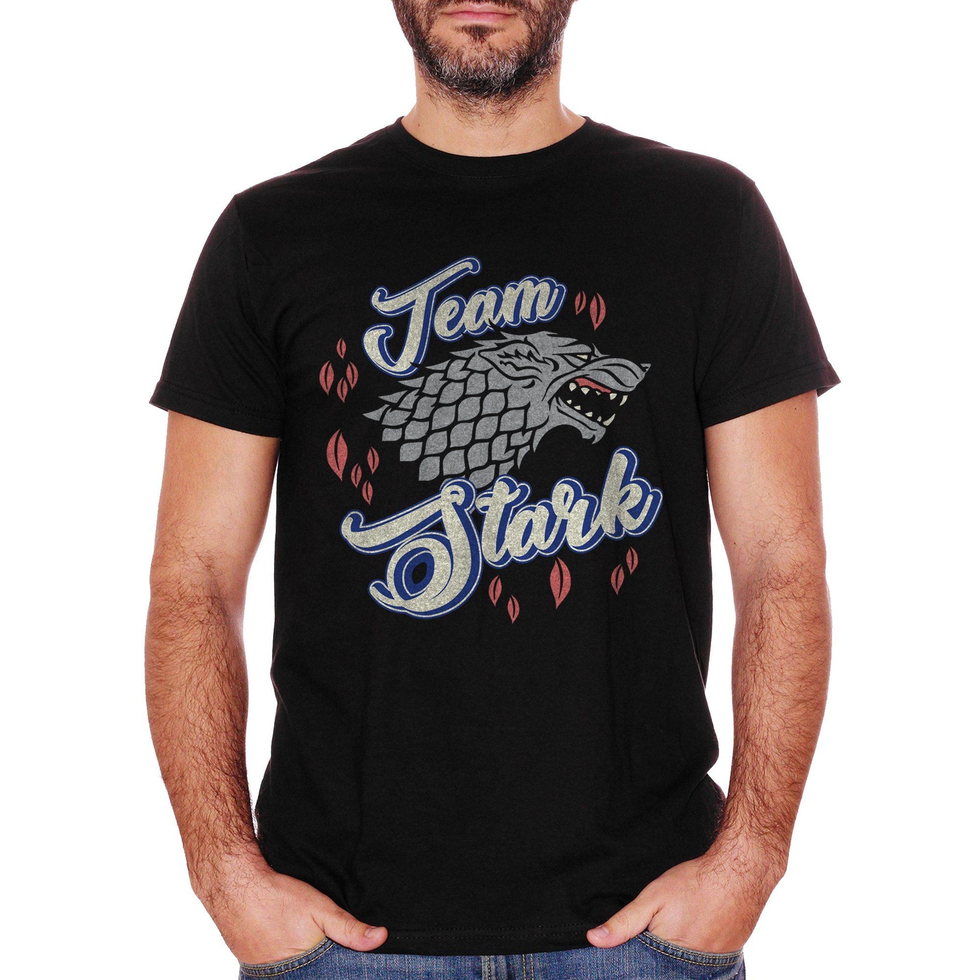 White T-Shirt Team Stark Game Of Thrones Got Jon Snow King Of The Nord - FILM CucShop