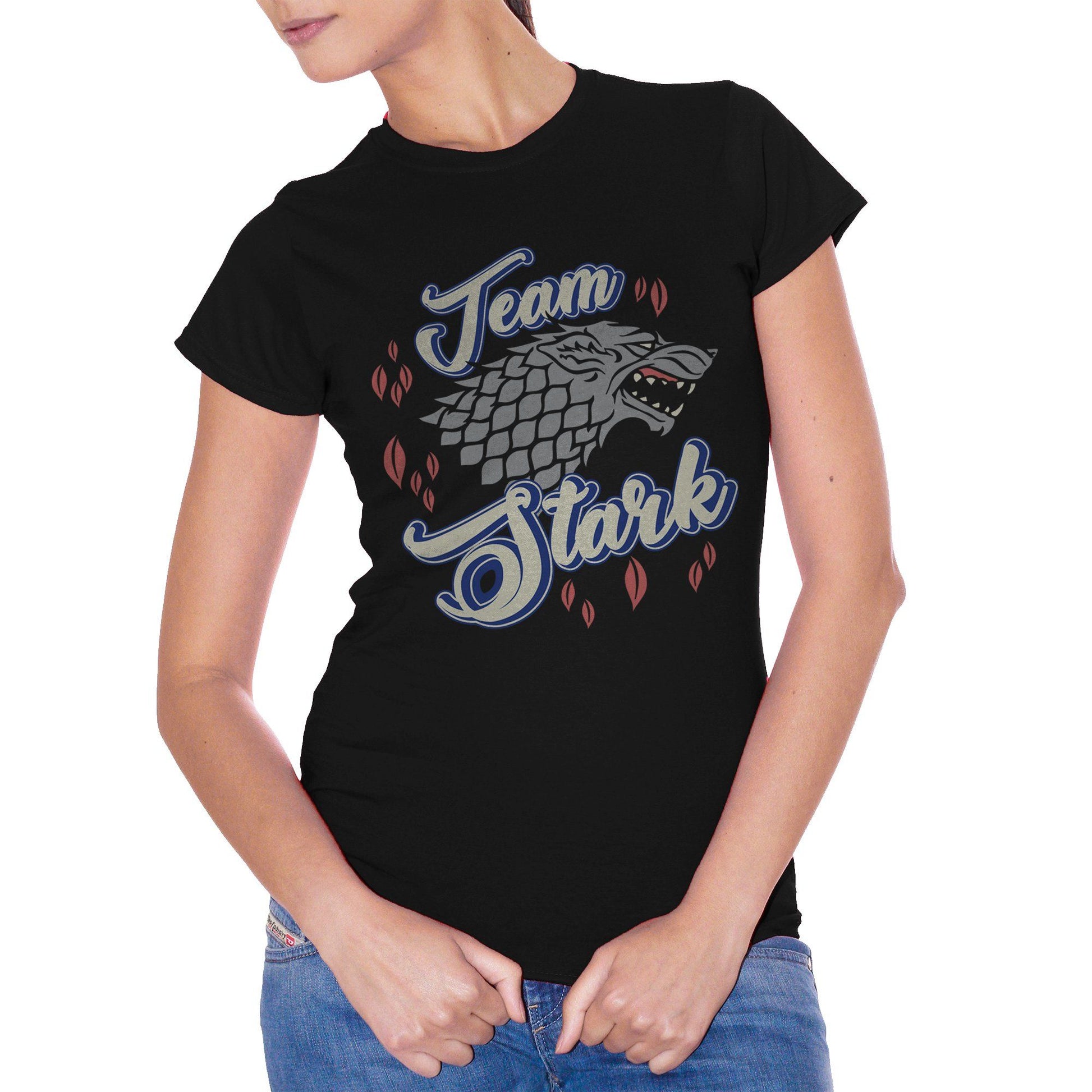 White T-Shirt Team Stark Game Of Thrones Got Jon Snow King Of The Nord - FILM CucShop