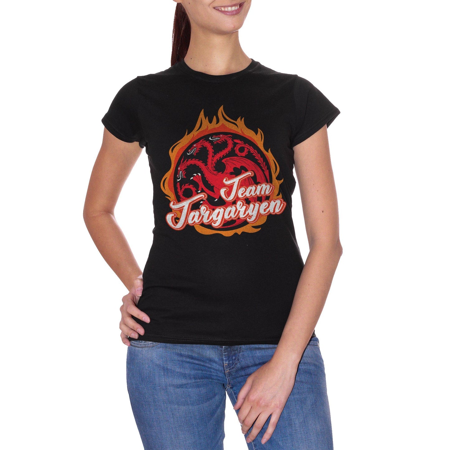 Black T-Shirt Team Targaryen Game Of Thrones Got Daenerys Queen Khaleesi - FILM CucShop