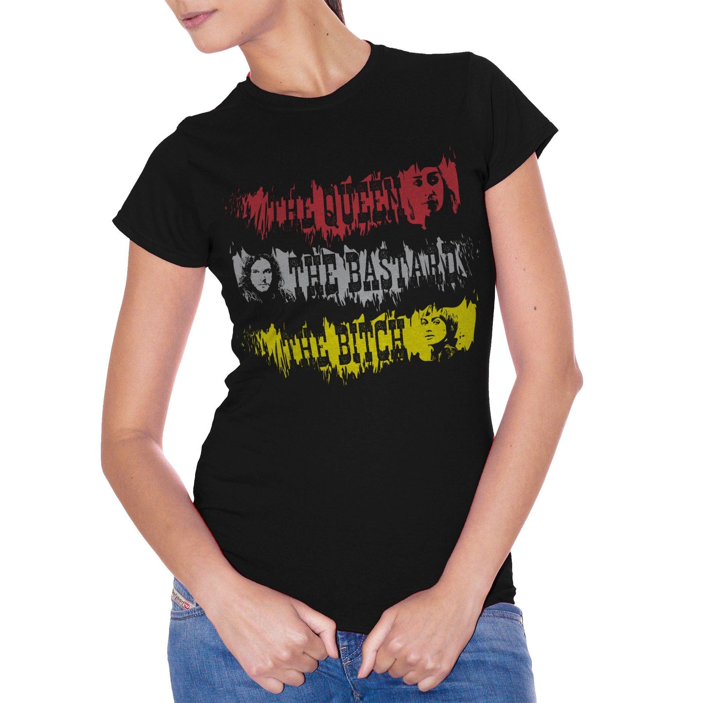 Black T-Shirt Daenerys Targaeryan Jon Snow Cersei Lannister Got Game Of Thrones - FILM CucShop