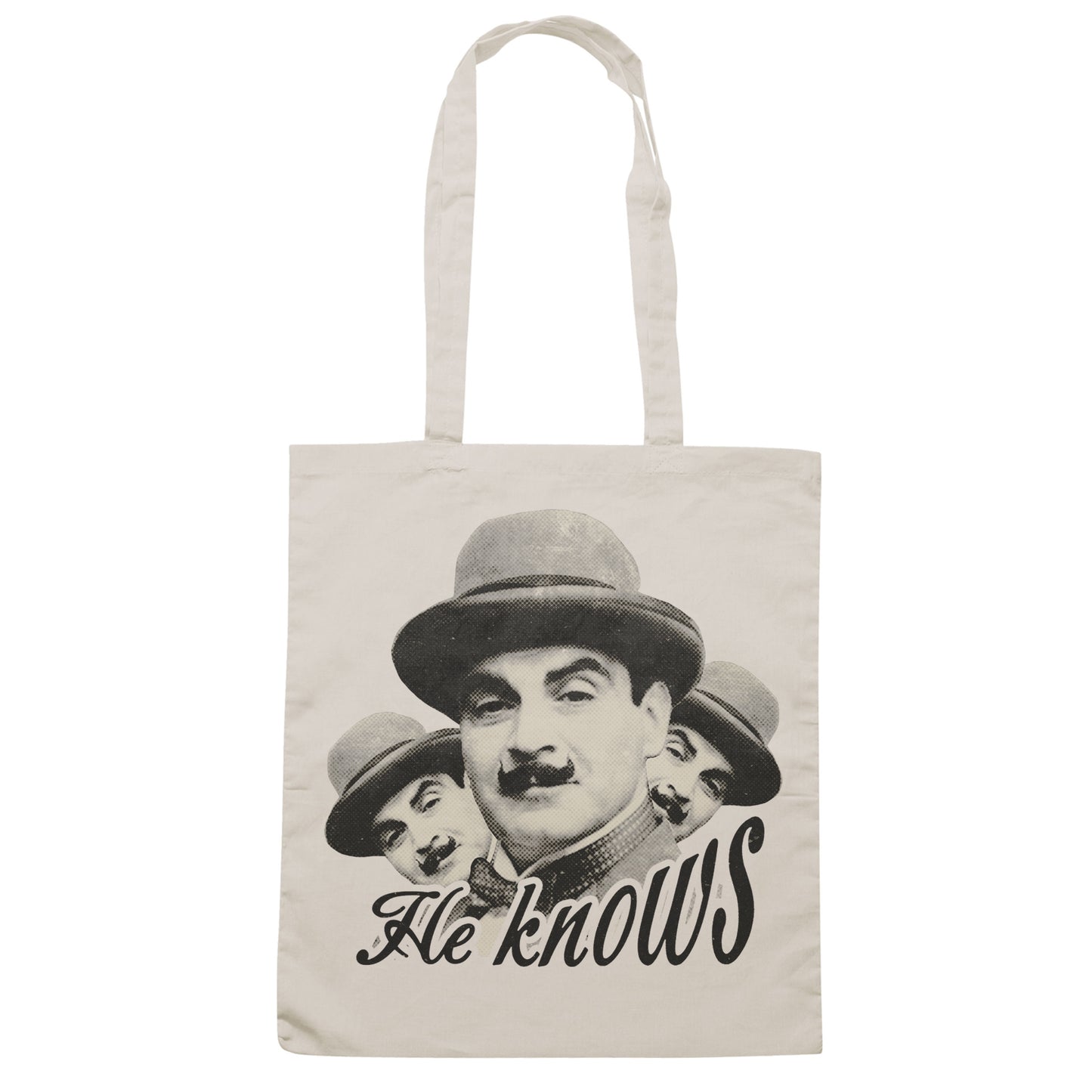 CUC - BAG - HE KNOWS - Hercule Poirot- Agatha Christie - Famosi - #ChooseUrColor - CUC chooseurcolor