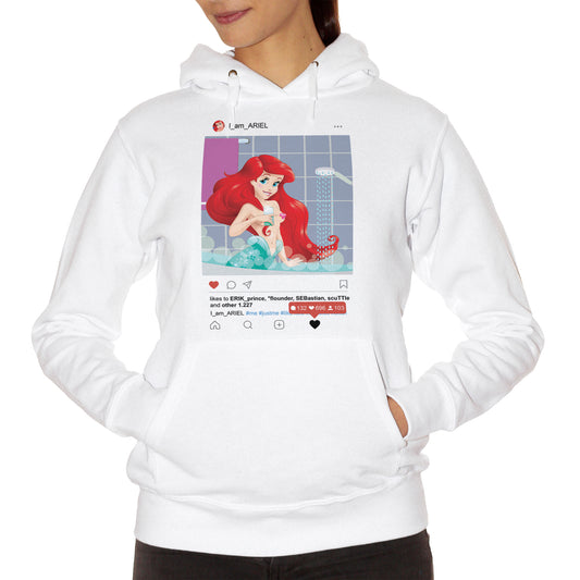 Lavender Felpa Cappuccio Princess Ariel Little Mermaid Social La Sirenetta - Movie Choose ur Color CucShop