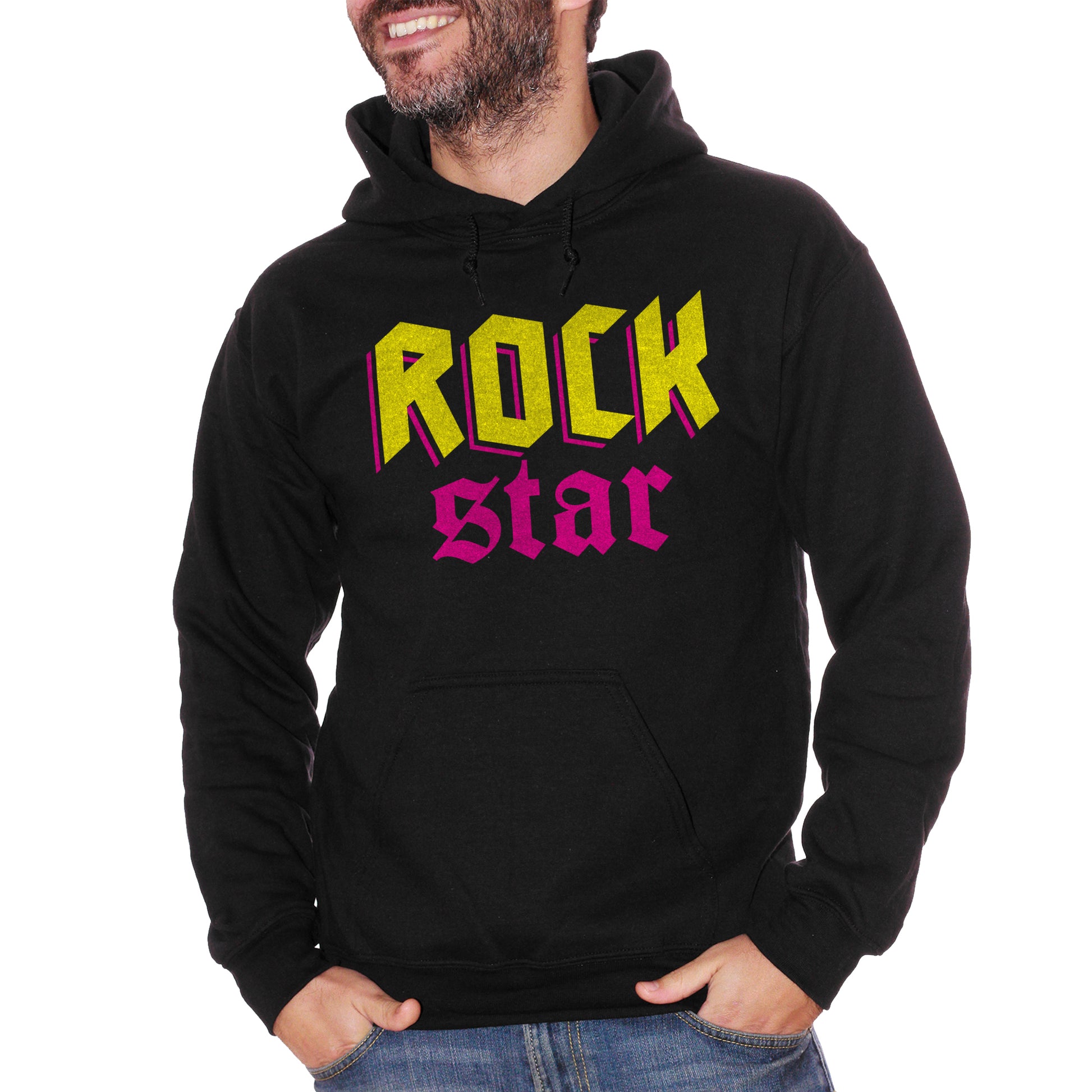 Goldenrod Felpa Cappuccio Rock Star Musica Rock and Roll - Music Choose ur Color CucShop