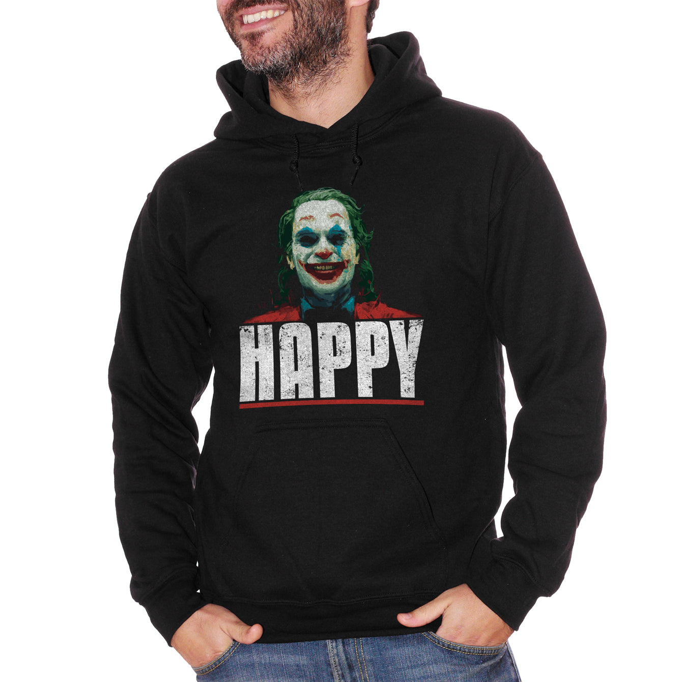 Felpa cappuccio CUC Joker Happy Film DC - Movie Choose ur Color - CUC chooseurcolor