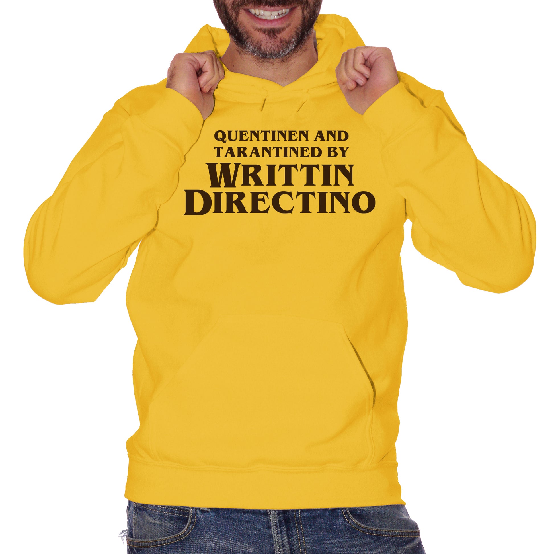 Goldenrod Felpa Cappuccio Writtin Directino Titoli di coda Divertente Quentin Tarantino - Movie Choose ur Color CucShop