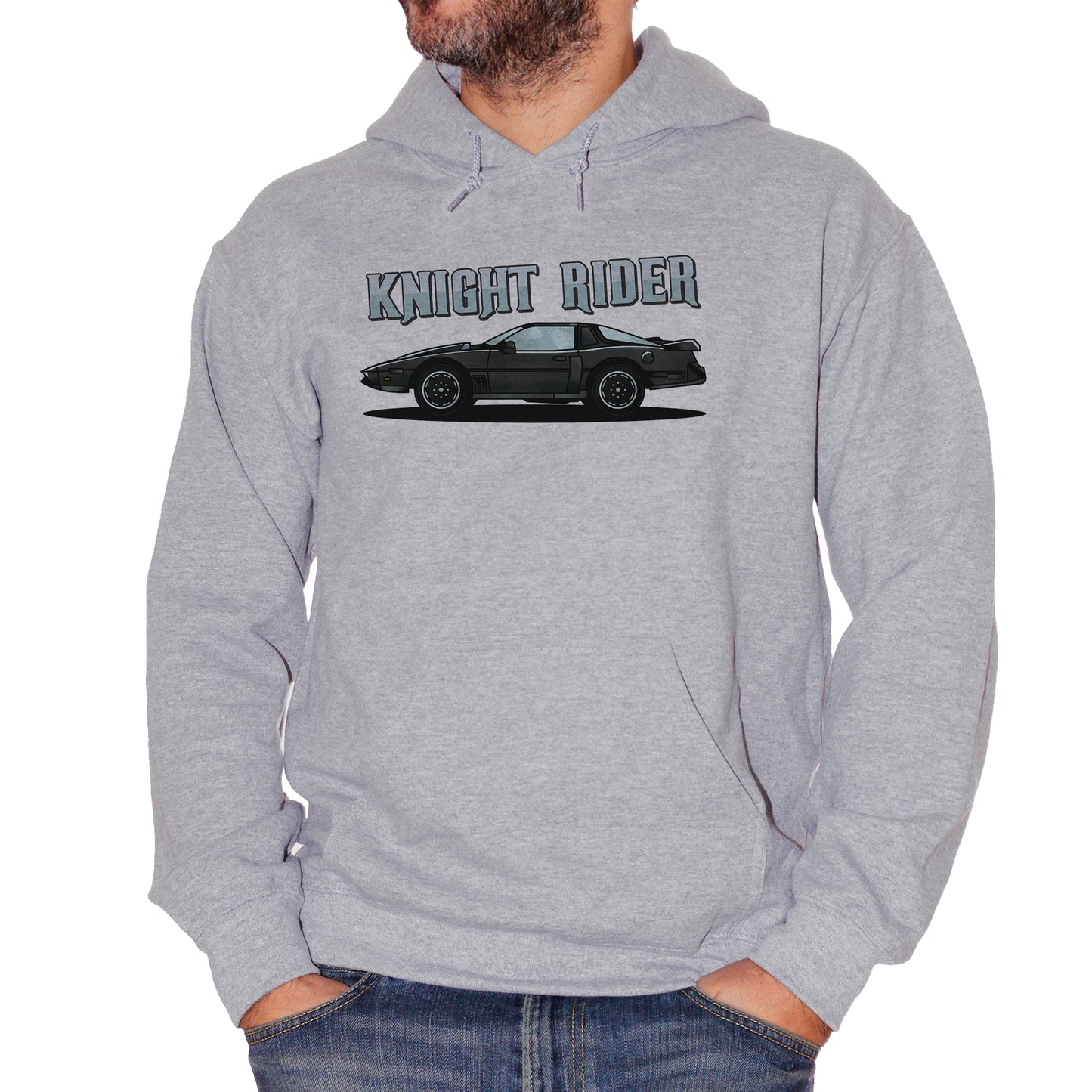 Gray Felpa Cappuccio Knight Rider KITT Serie TV - Film Cult Anni 80 - Movie Choose ur color CucShop