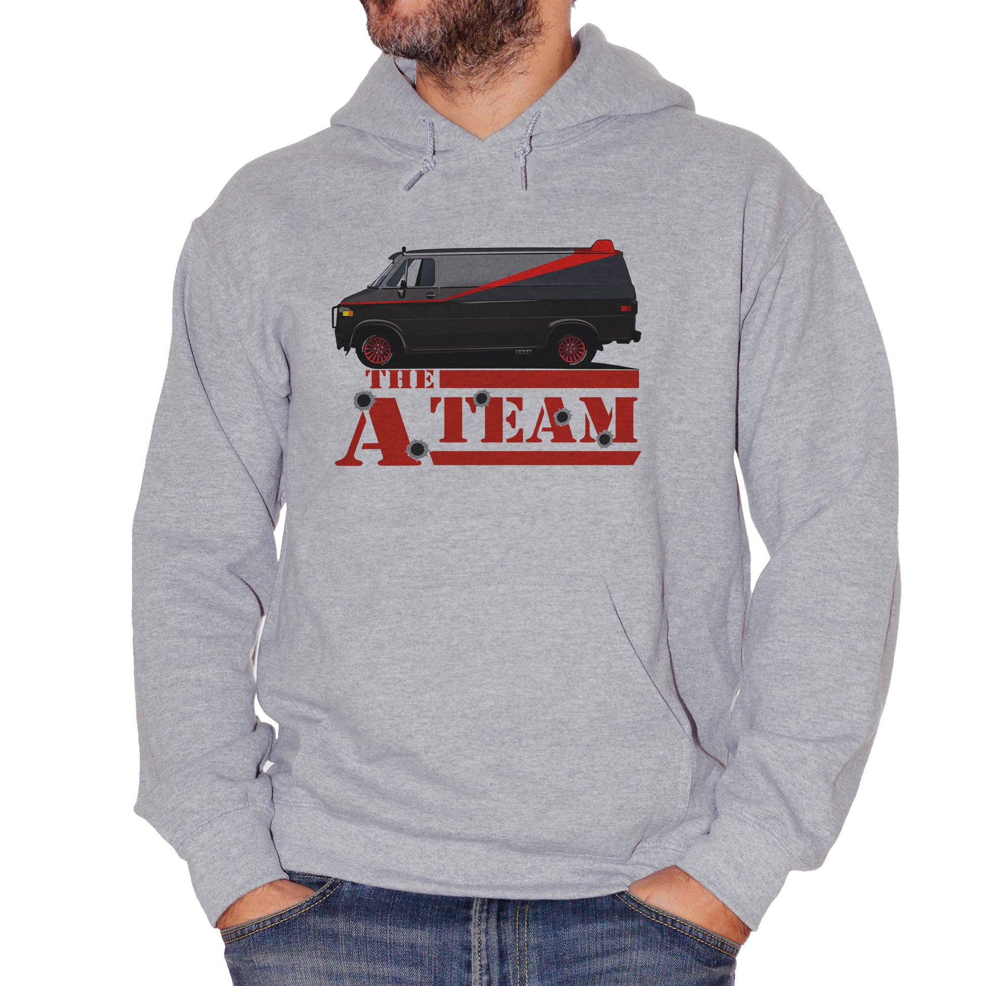 Gray Felpa Cappuccio The A-Team Furgone Serie TV - Film Cult Anni 80 - Movie Choose ur color CucShop