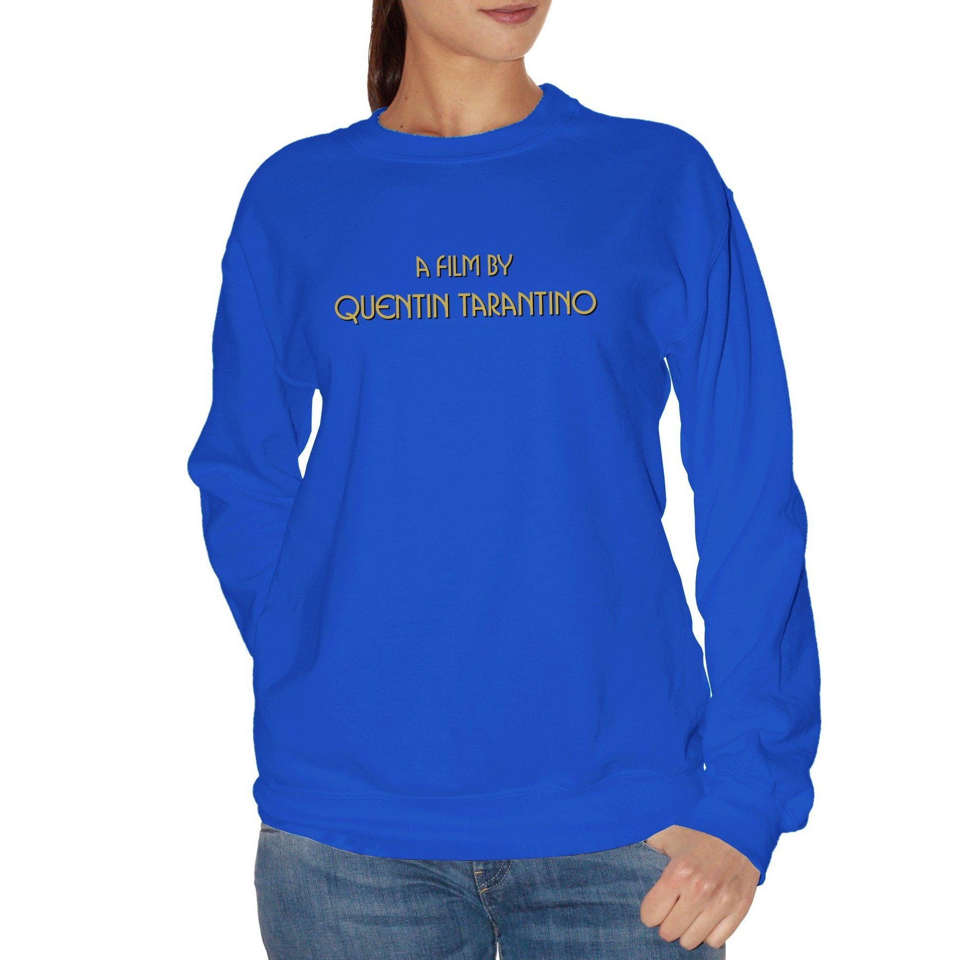 Royal Blue Felpa Girocollo Quentin Tarantino Credits Jackie Brown Film Titoli di coda - Movie Choose ur Color CucShop