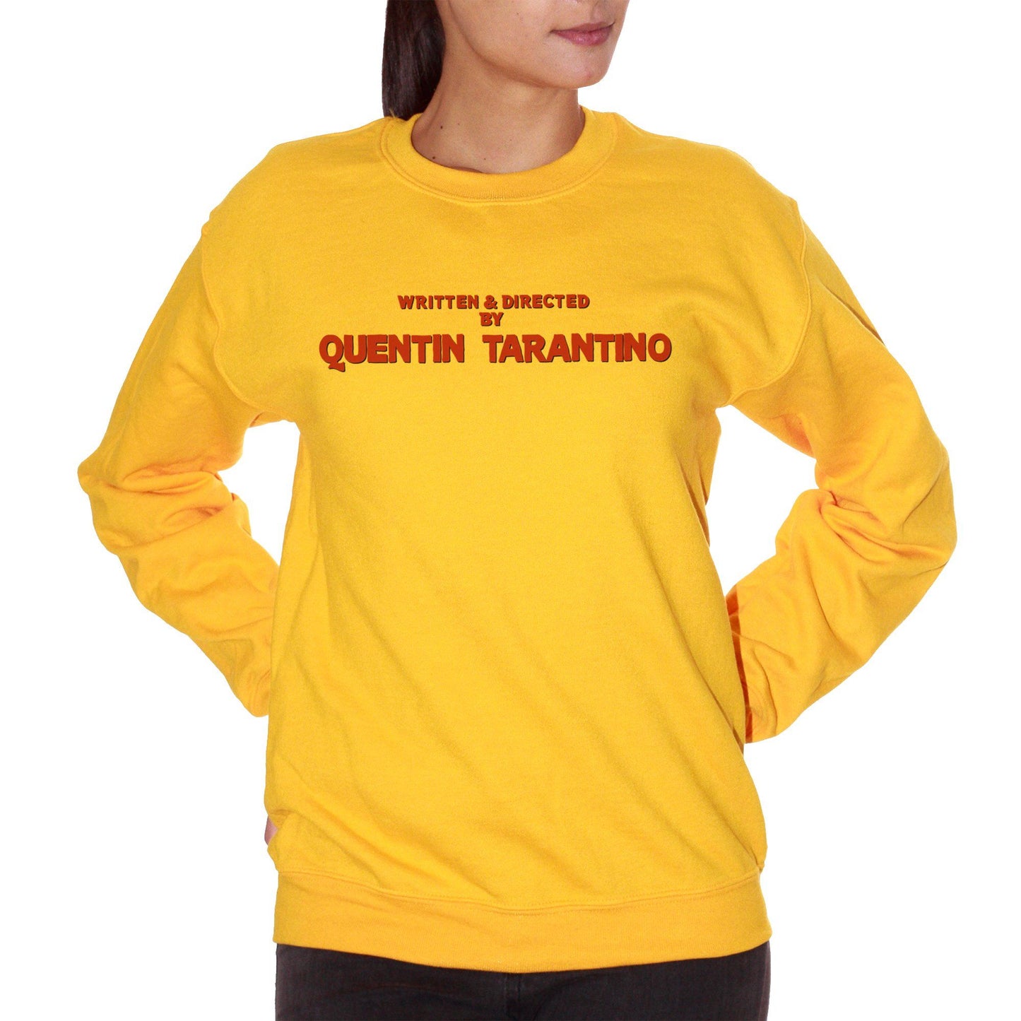 Goldenrod Felpa Girocollo Quentin Tarantino Credits Django Unchained Film Titoli di coda - Movie Choose ur Color CucShop